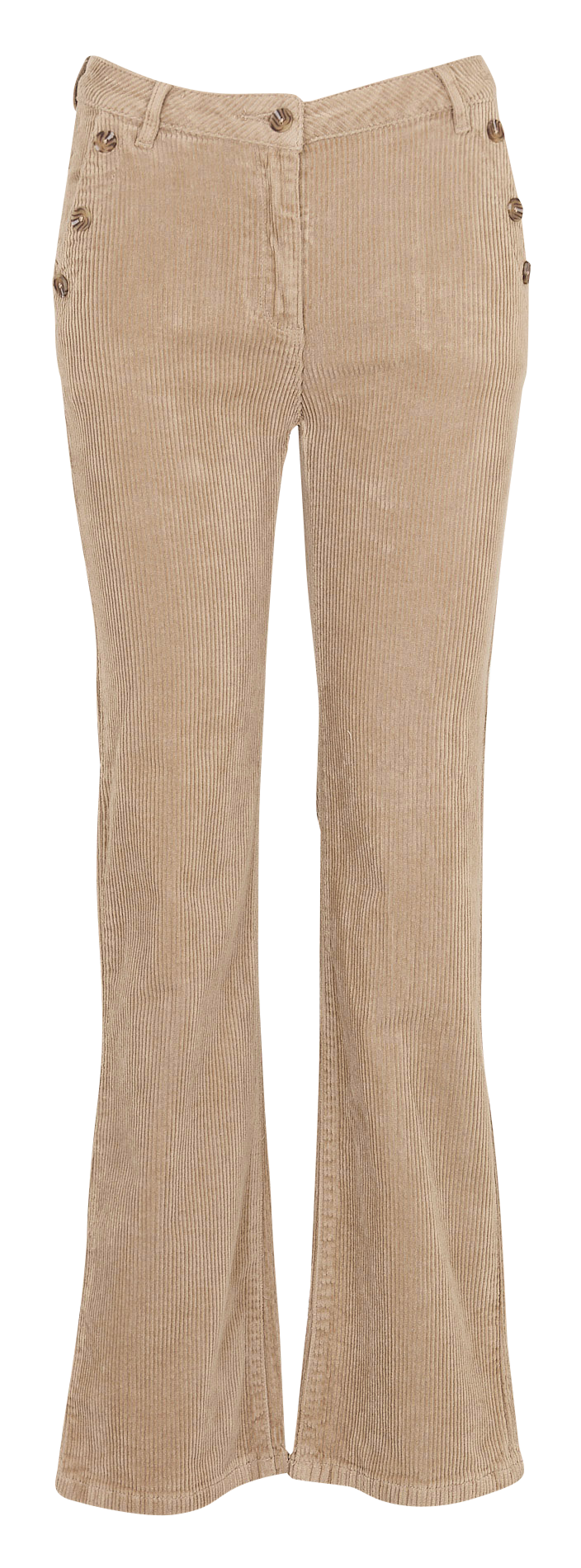 Flared broek van katoenen velours MAISON 123 Beige