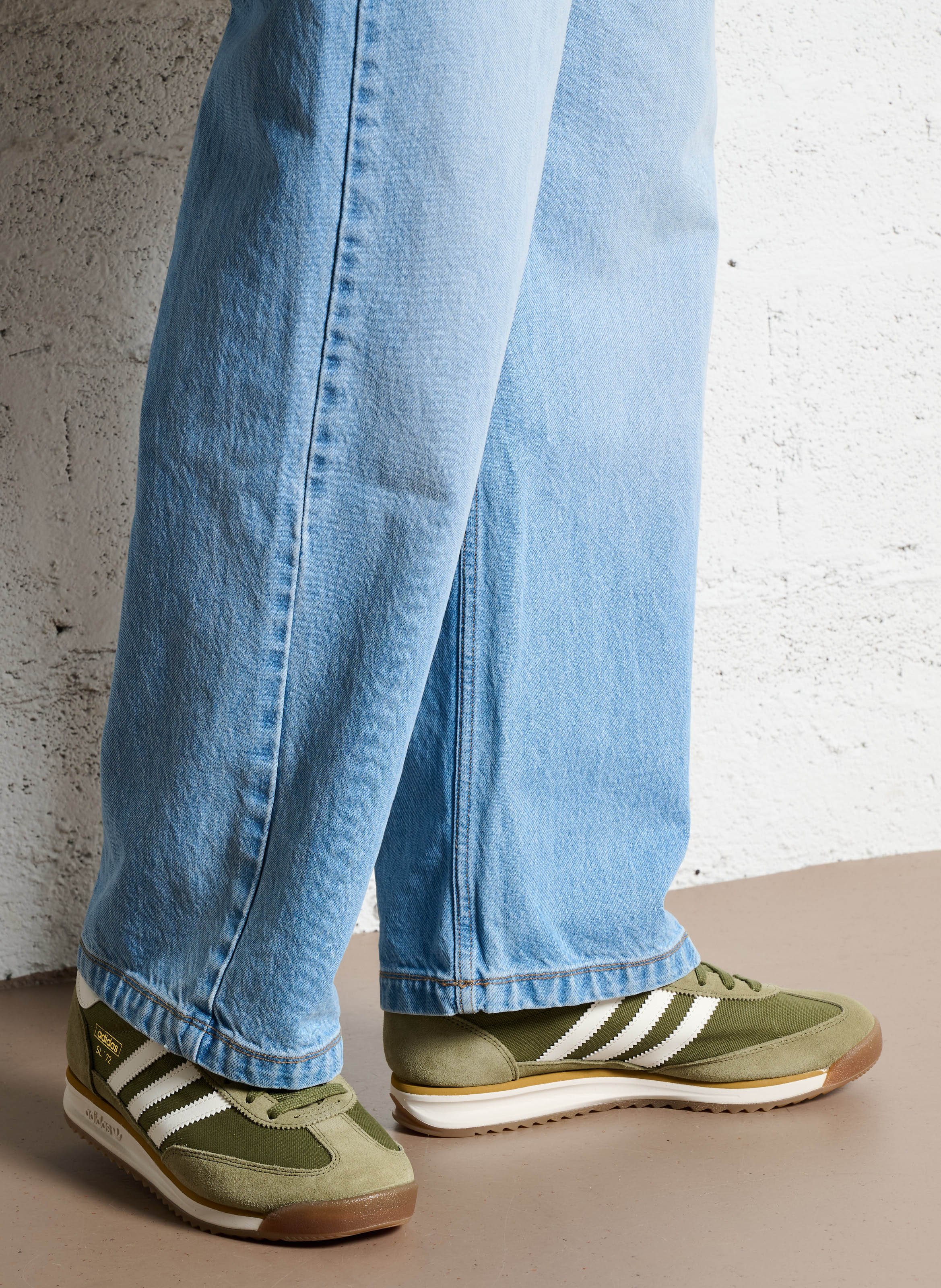 Baskets basses unies à lacets ADIDAS Vert