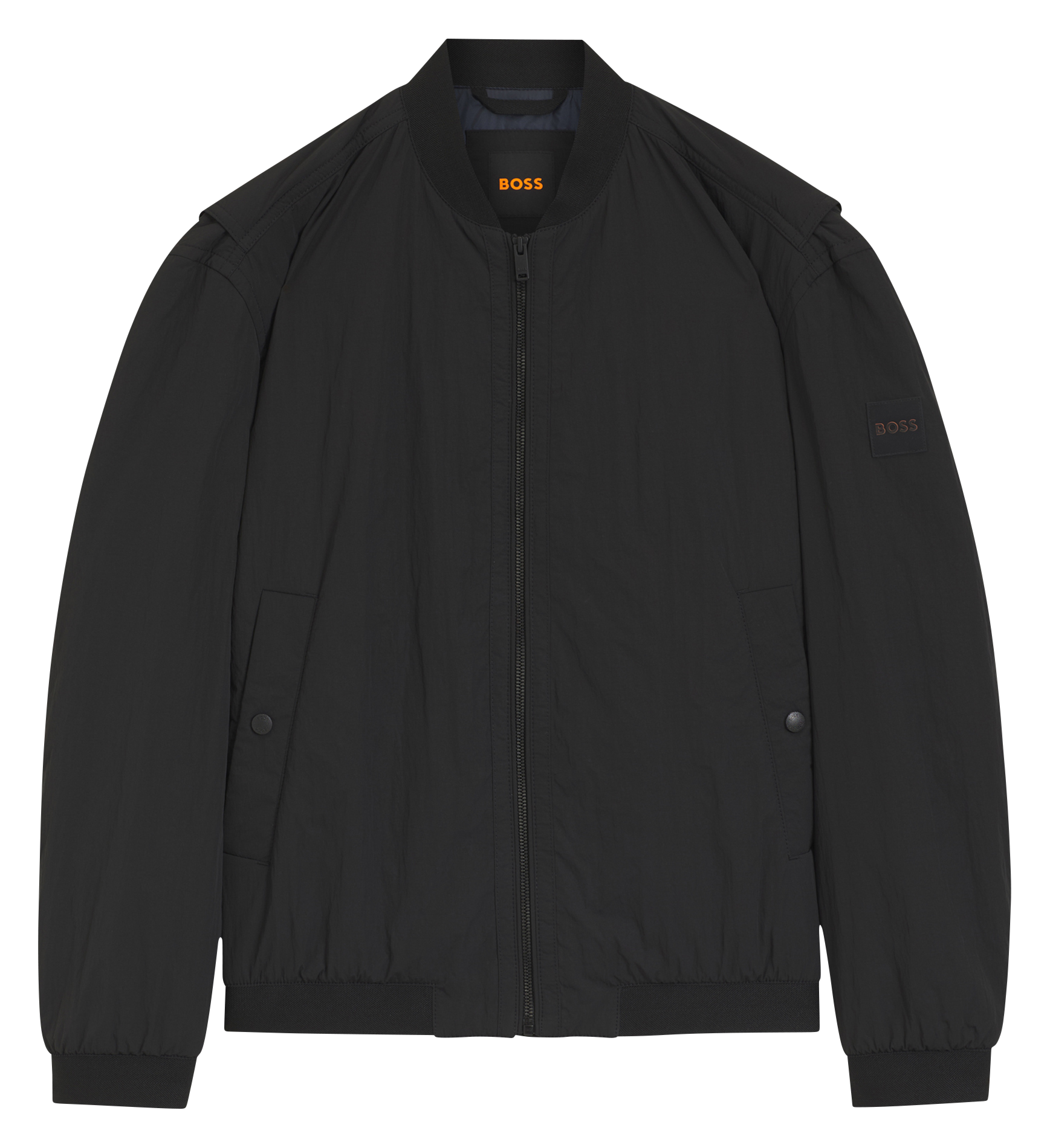 Straight teddy collar jacket BOSS Black