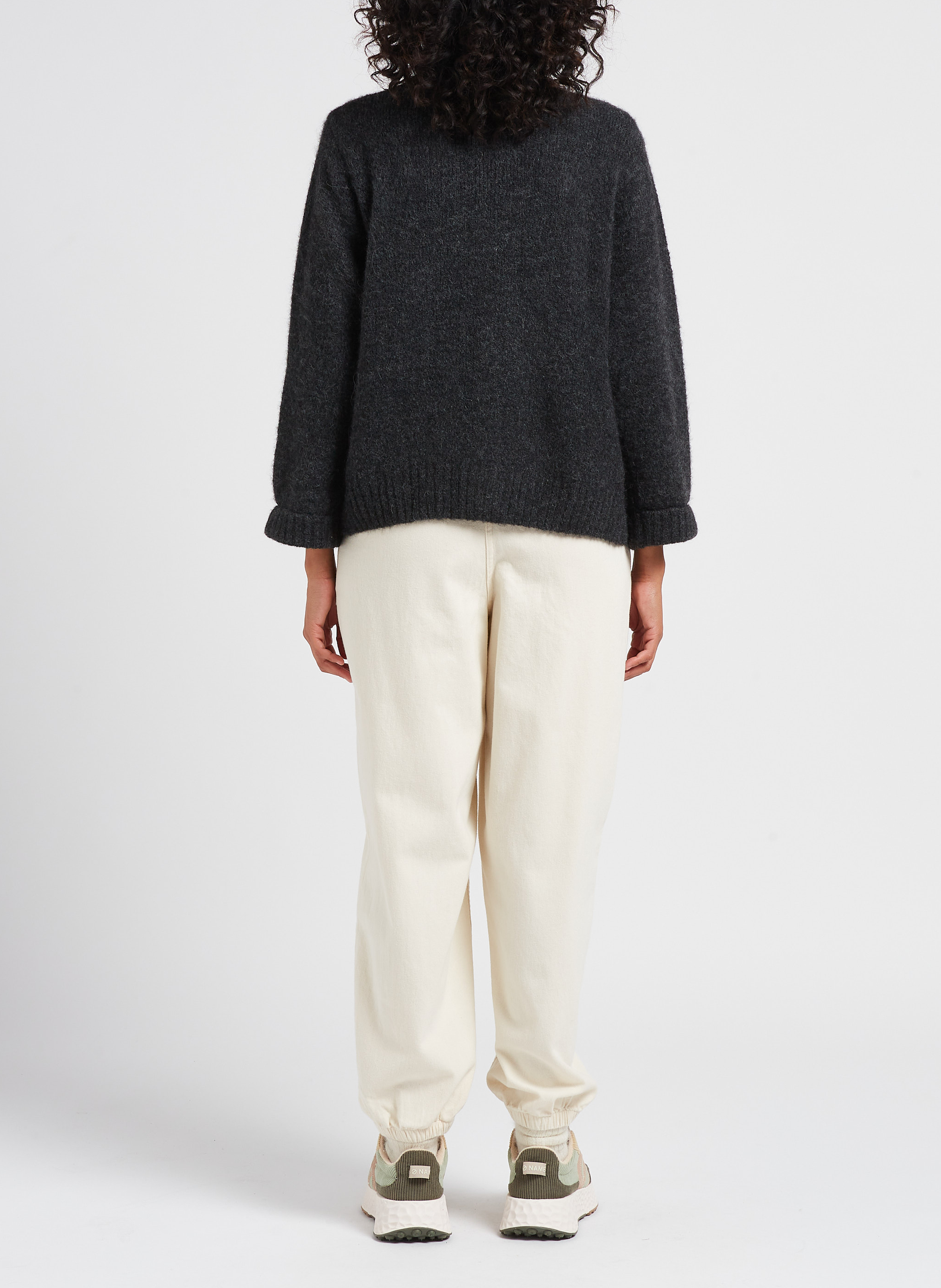 Weite Strickjacke mit V-Ausschnitt AMERICAN VINTAGE Grau