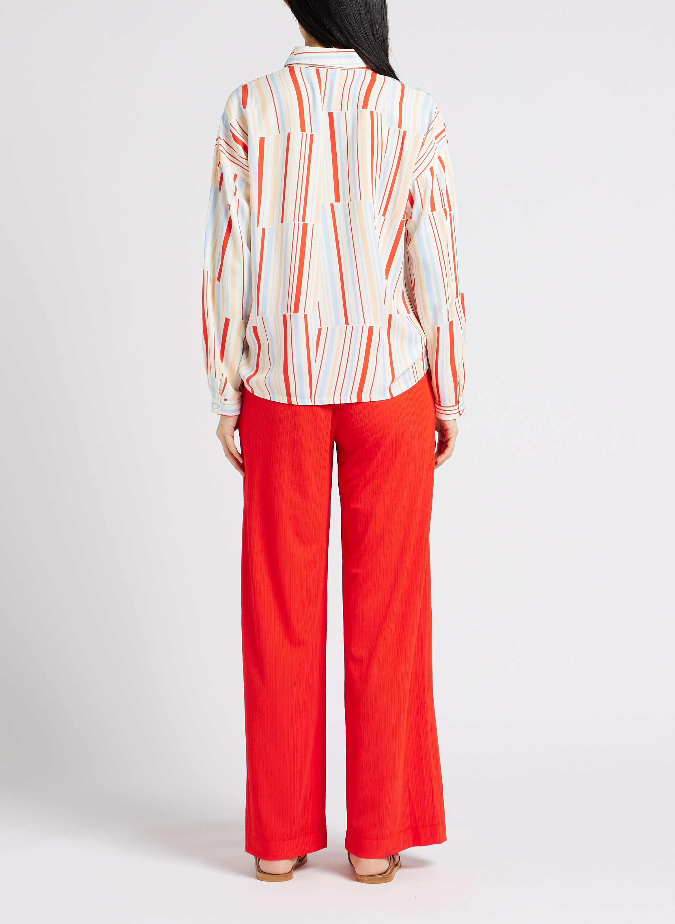 Pantalon large plissé MAX MARA LEISURE Orange