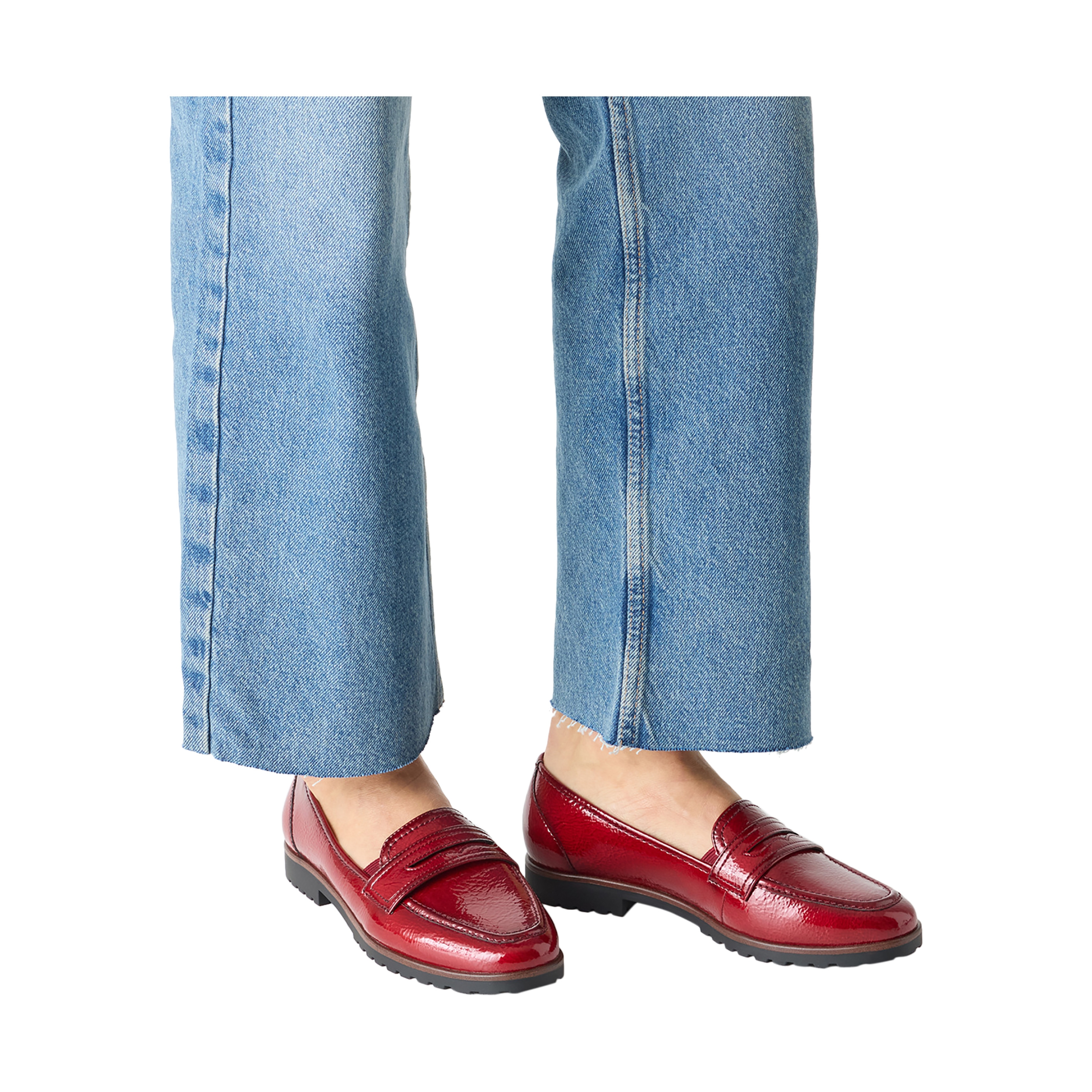 Slip-on moccasin TAMARIS Red