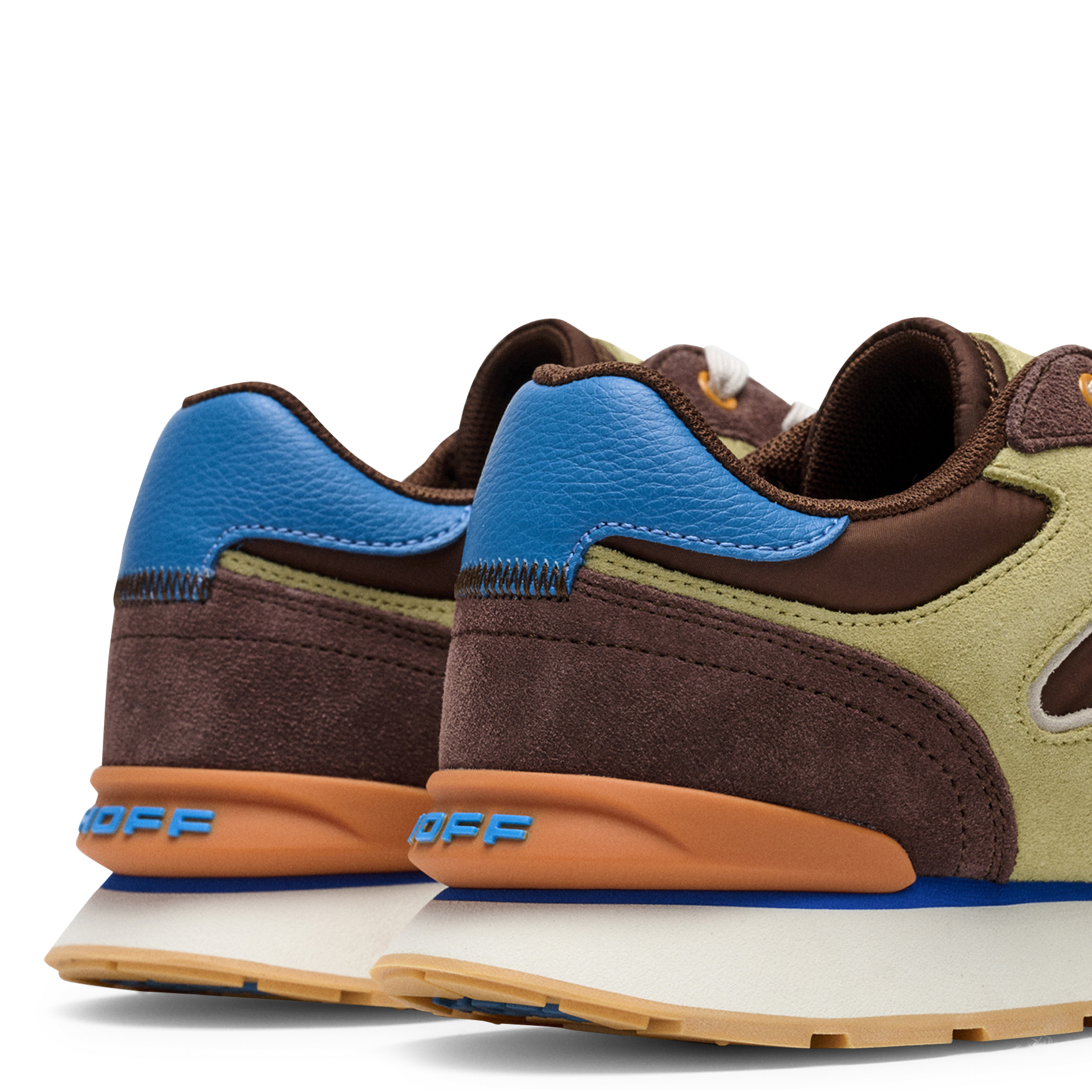 Low-top leather mix sneakers HOFF Brown