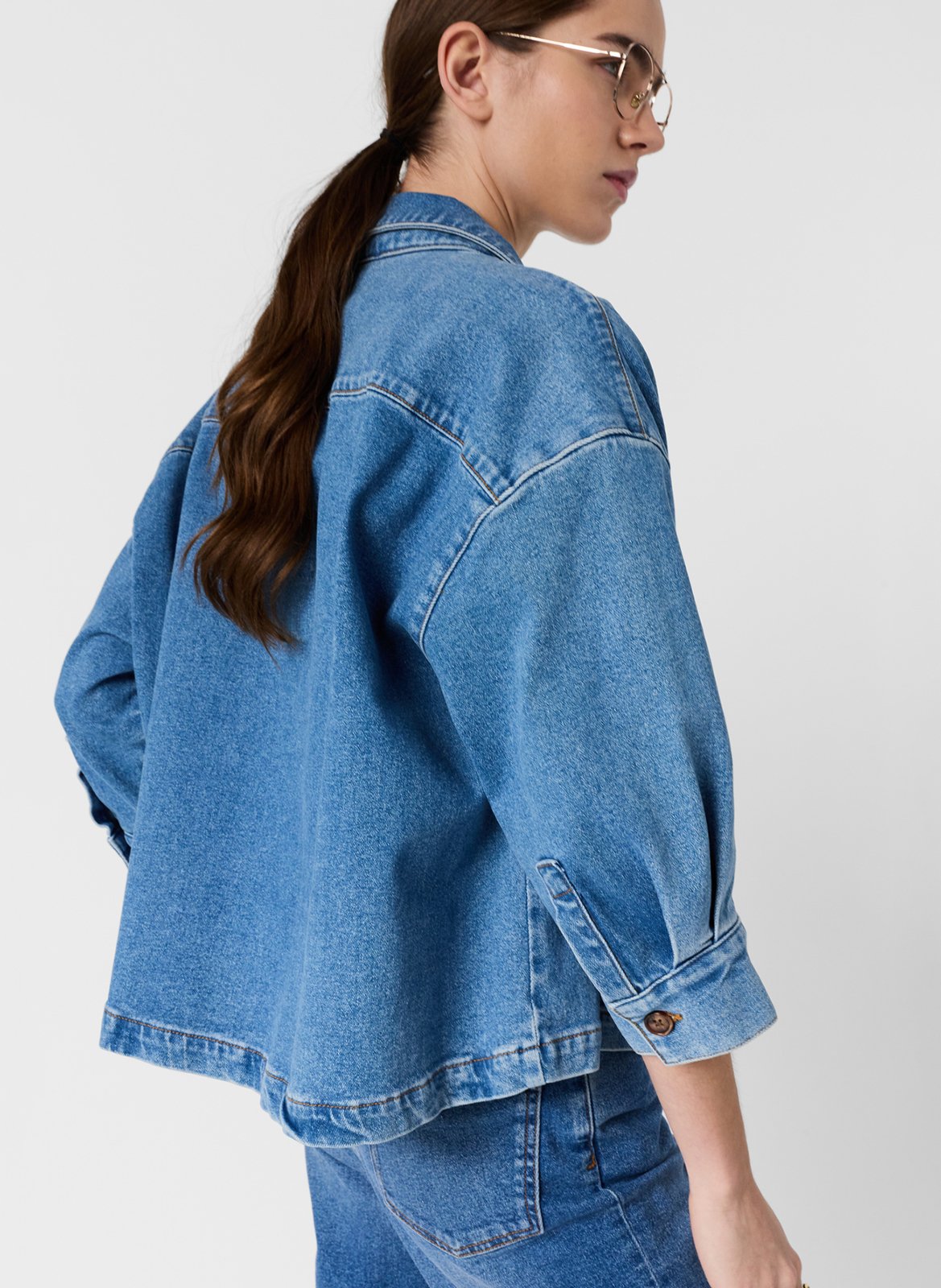 Cotton and linen shirt with classic collar GERARD DAREL Blue