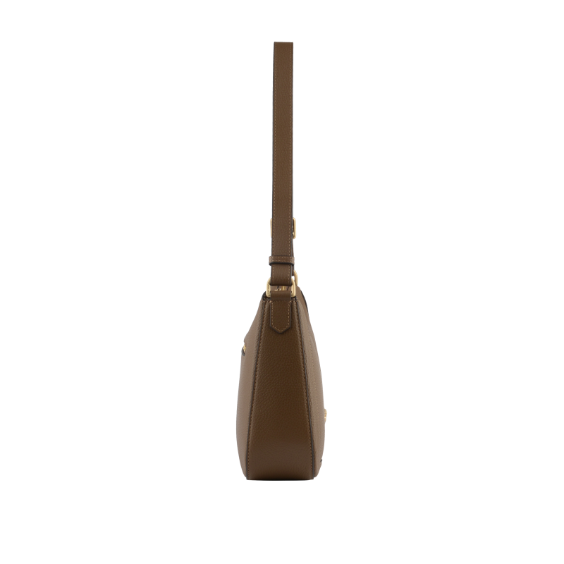 Crossbody bag in cowhide leather Brown