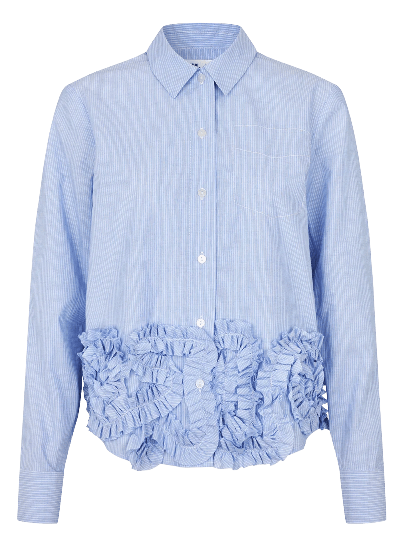 Weites Hemd mit Bio-Baumwollstreifen BAUM UND PFERDGARTEN Blau