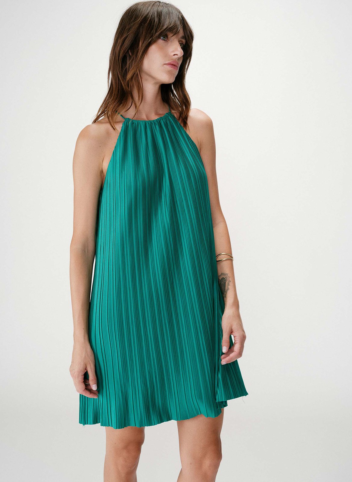 Robe courte col rond GRACE ET MILA Vert