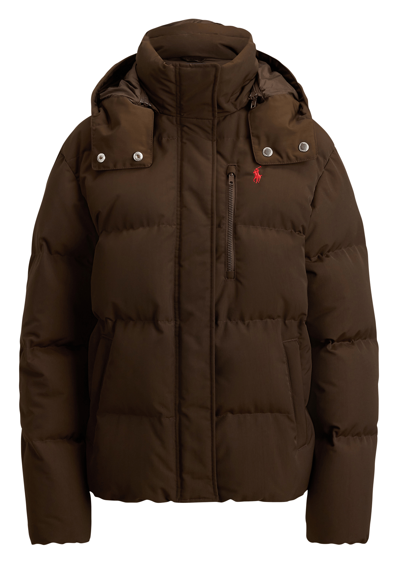 Recht donsjack met capuchon POLO RALPH LAUREN Bruin