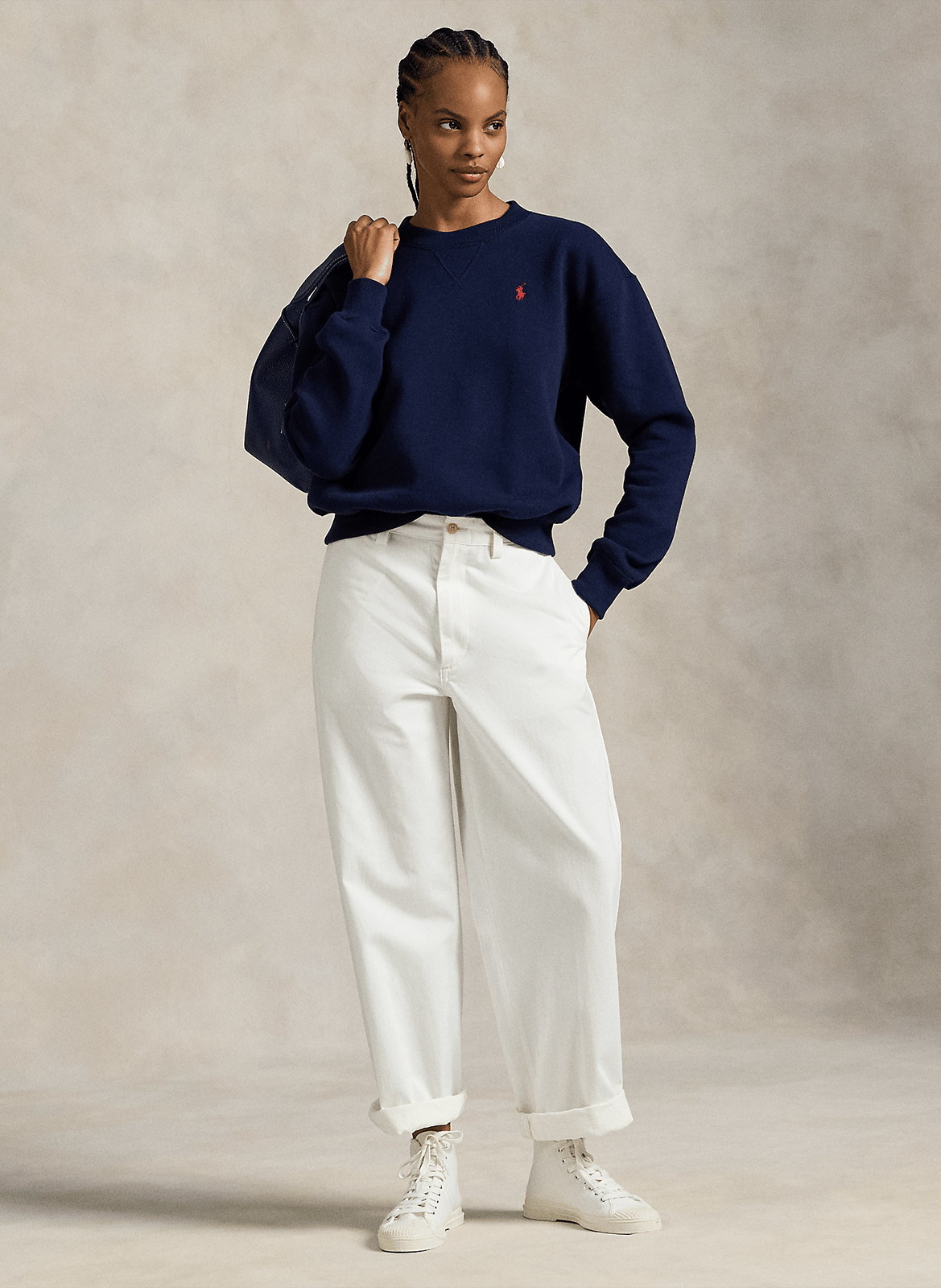 Rundhals-Sweatshirt aus Baumwoll-Mix POLO RALPH LAUREN Blau