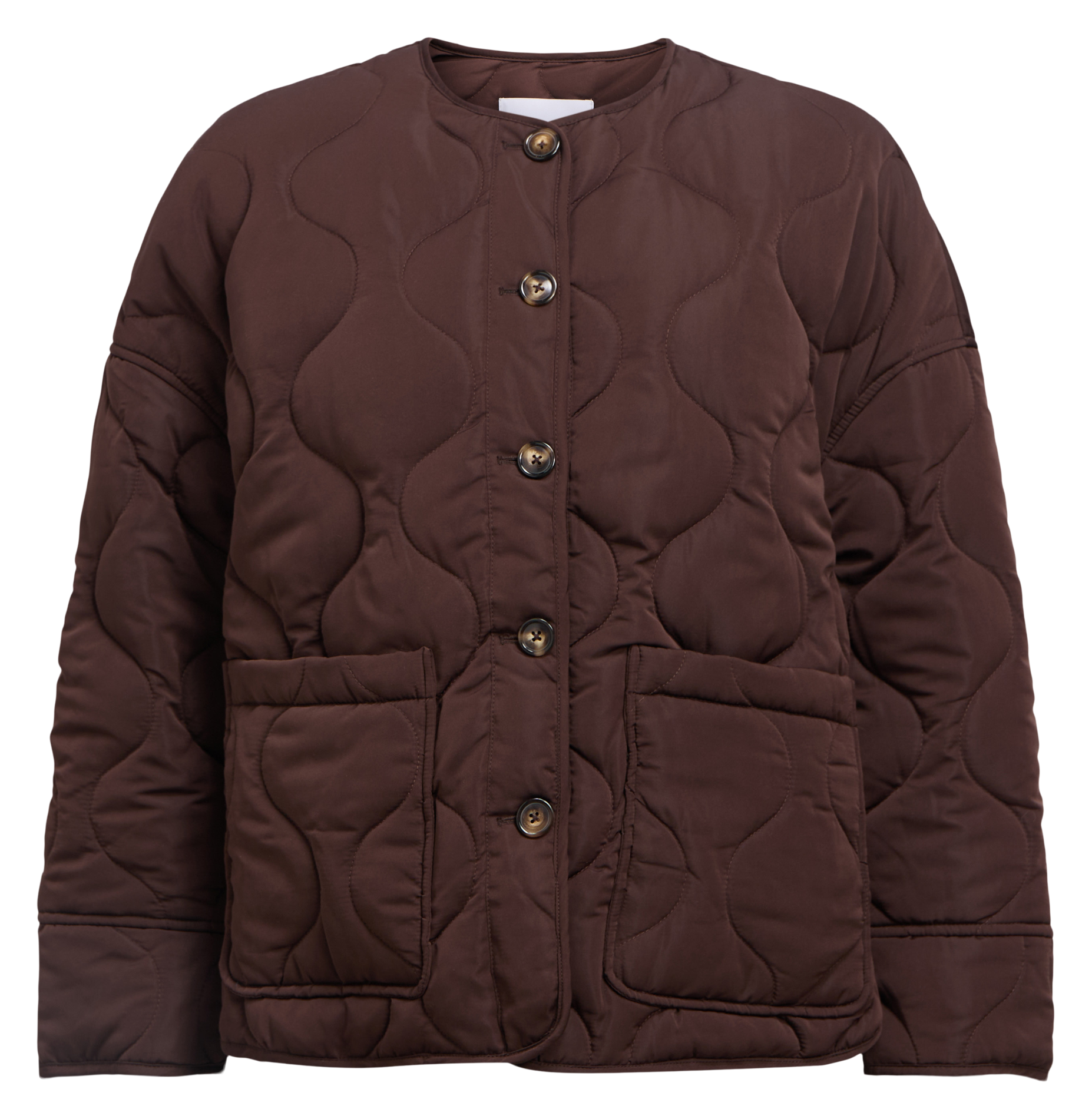 Veste droite matelassée  OBJECT Marron