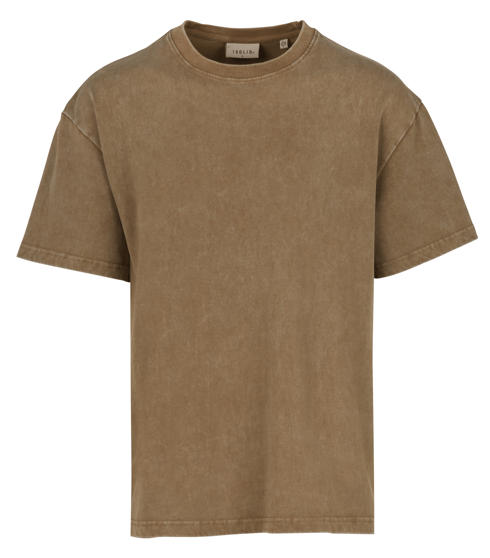 Baumwoll-T-Shirt mit Rundhalsausschnitt  SOLID Weiss