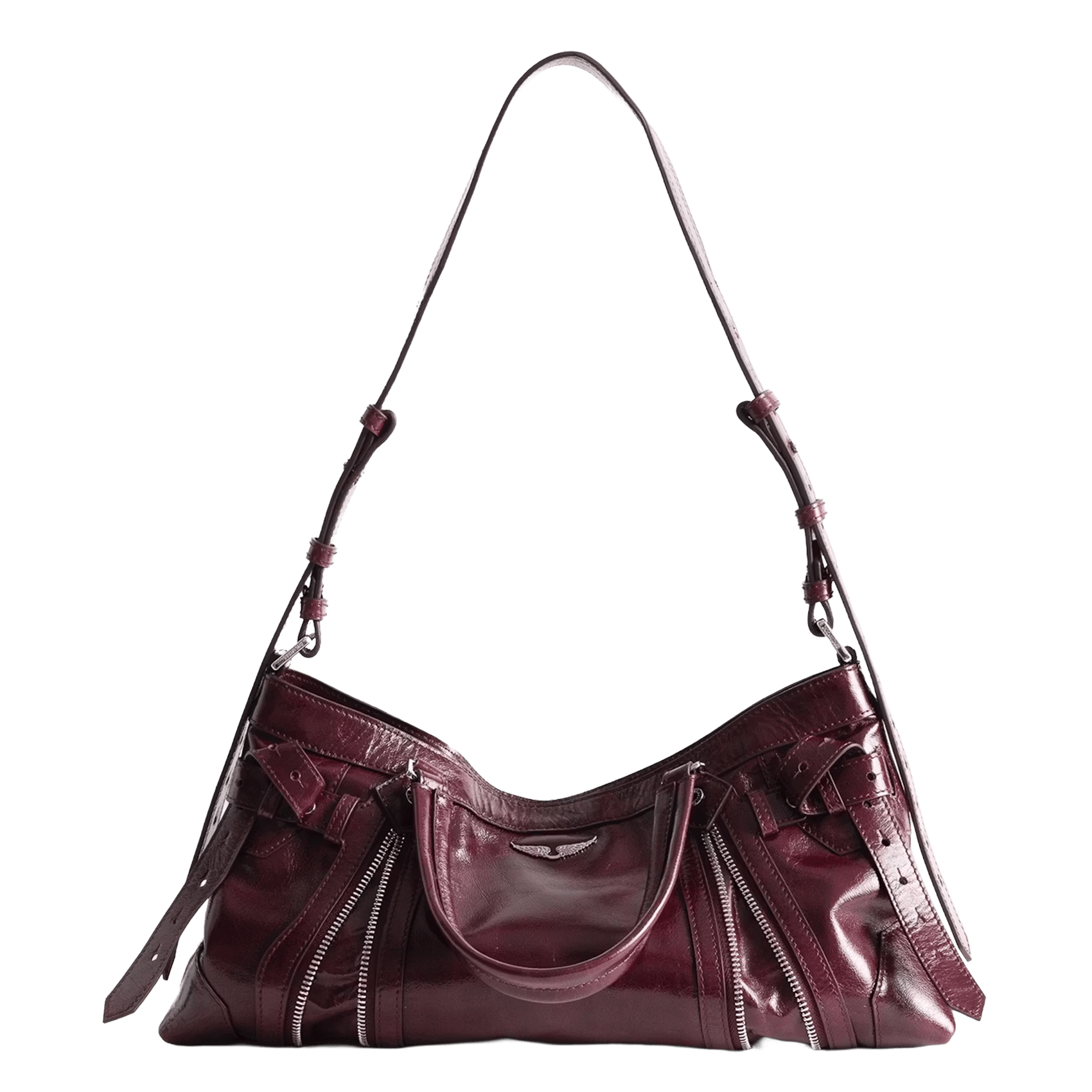 Leren schoudertas ZADIG&VOLTAIRE Violet