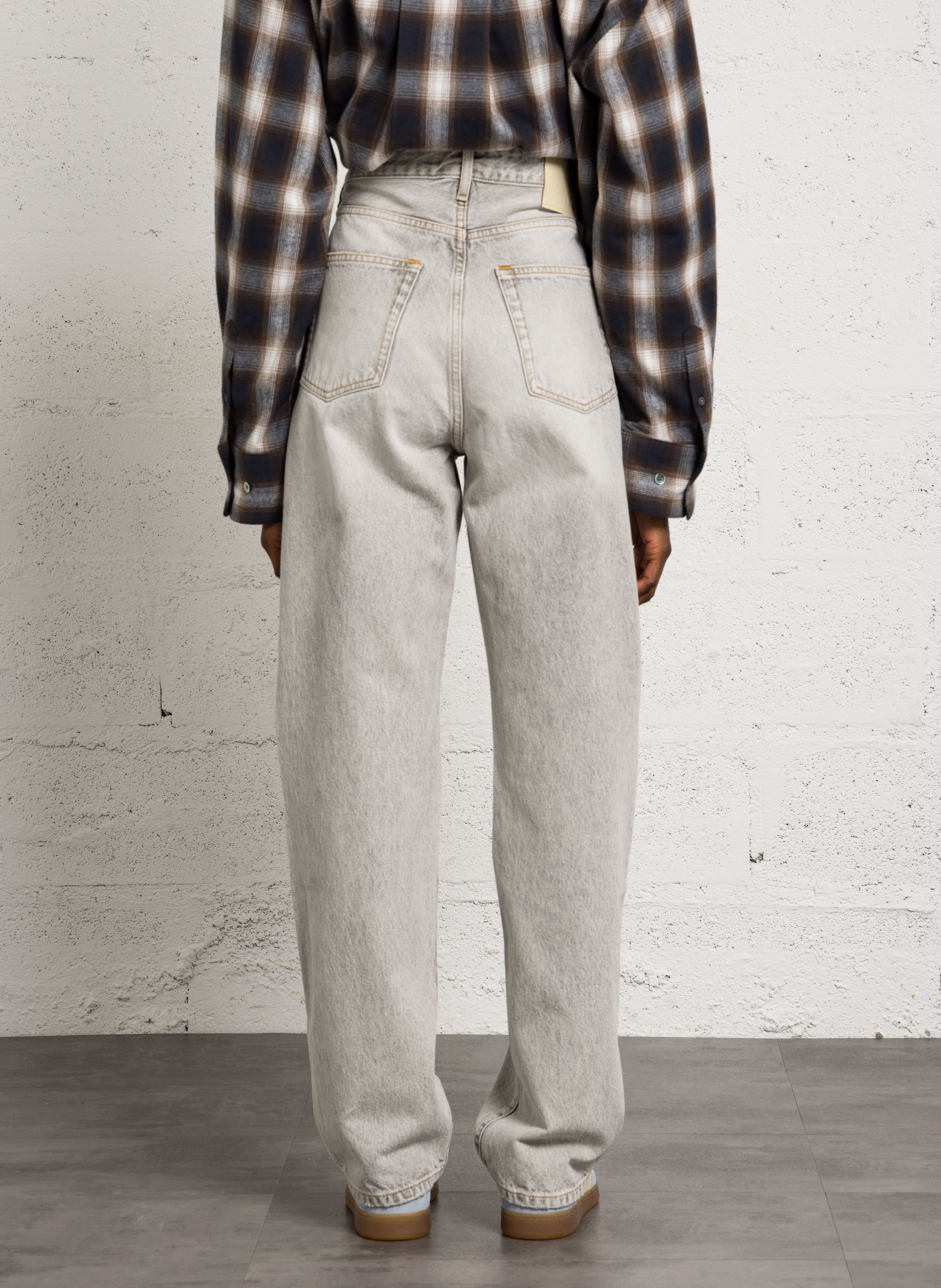 Jean large en coton BELLEROSE Gris