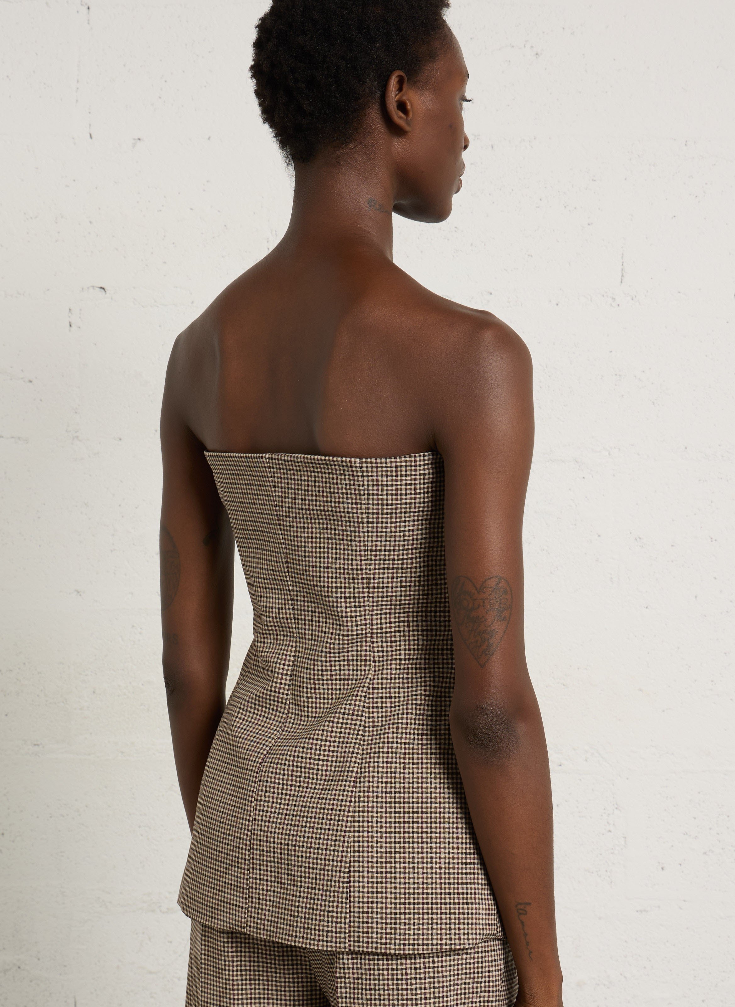 Bustier ajusté imprimé IMPERIAL Beige