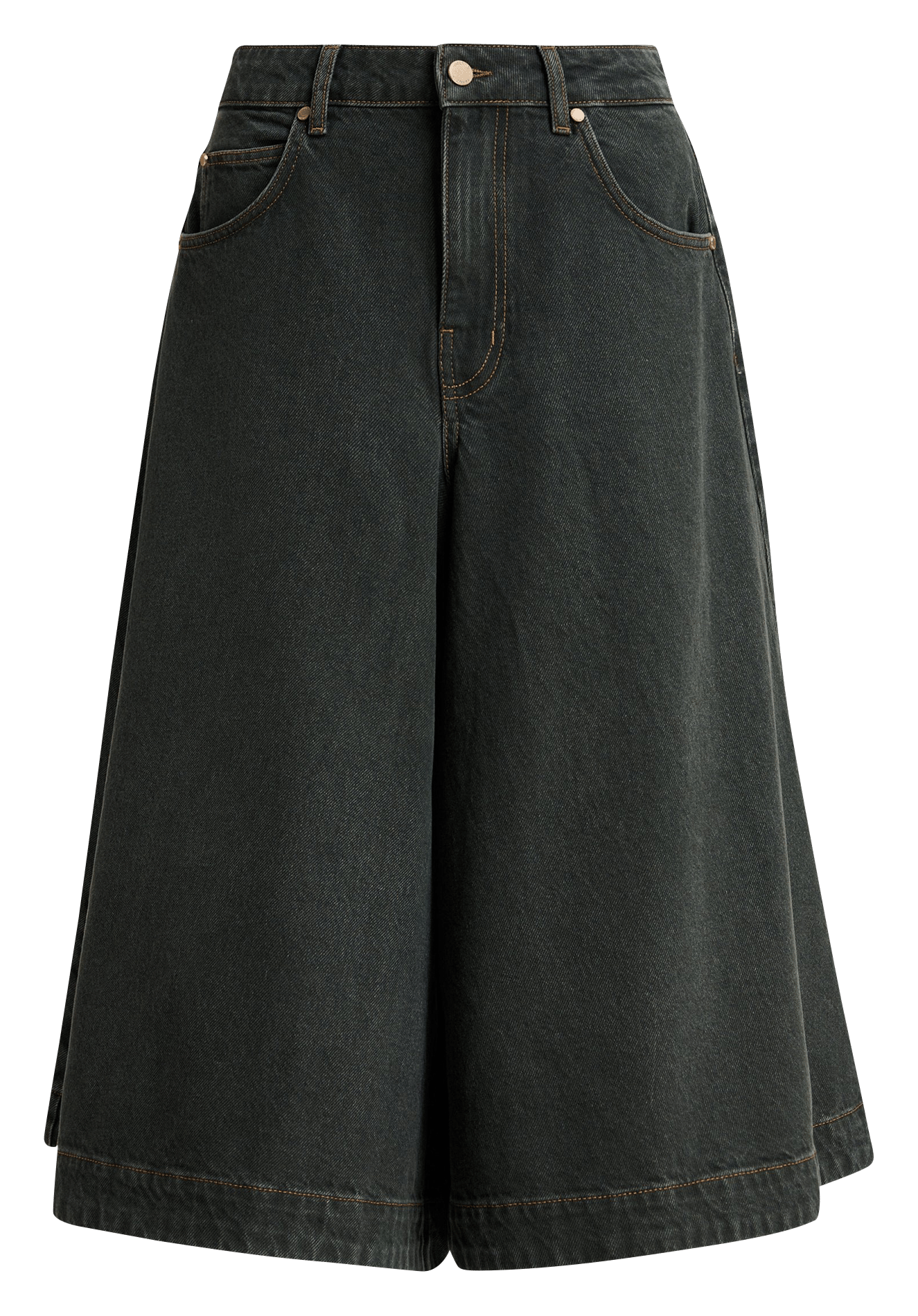 Wide organic cotton Bermuda shorts ESSENTIEL ANTWERP Grey