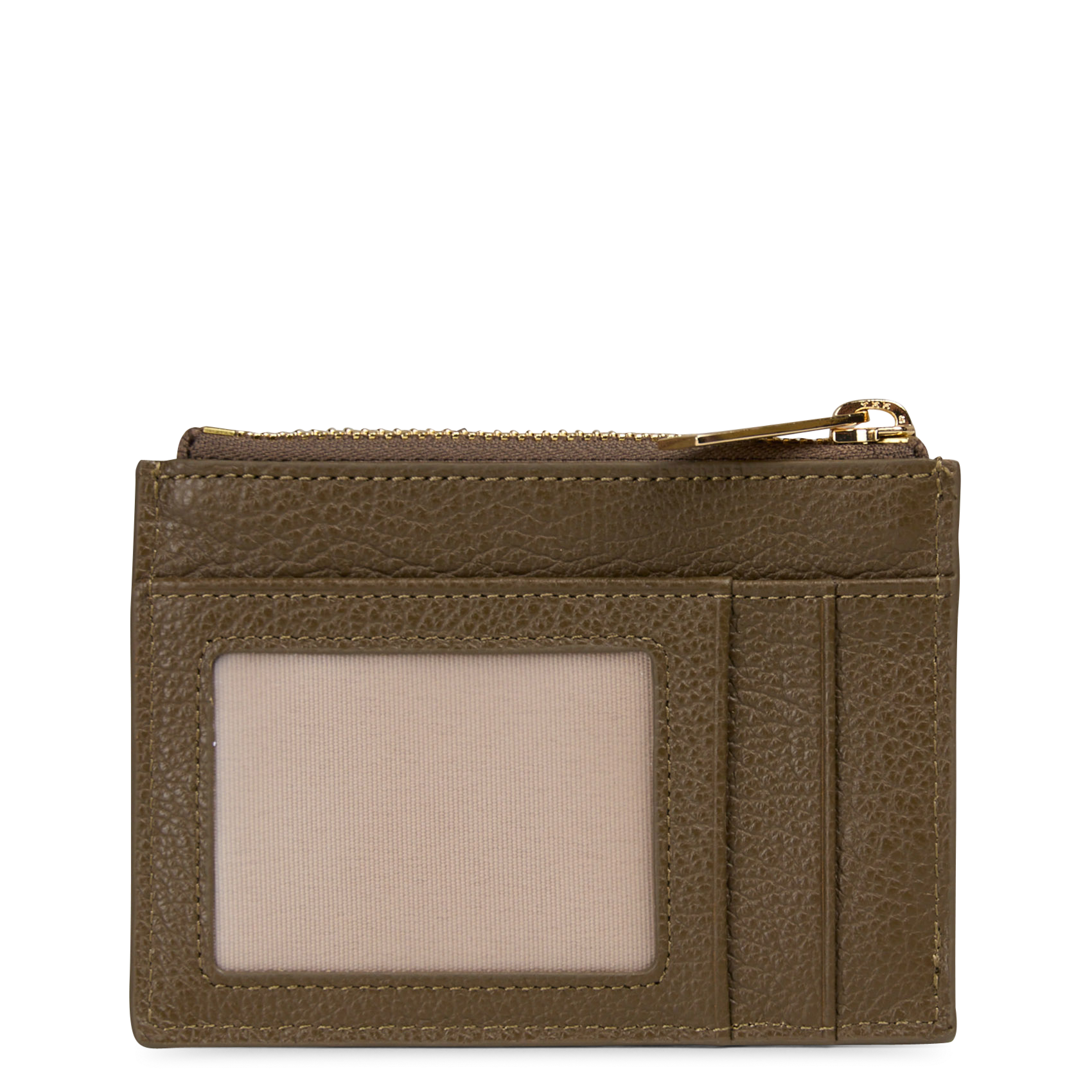Leren portefeuille met ritsje | Kaki LANCASTER PARIS Dames