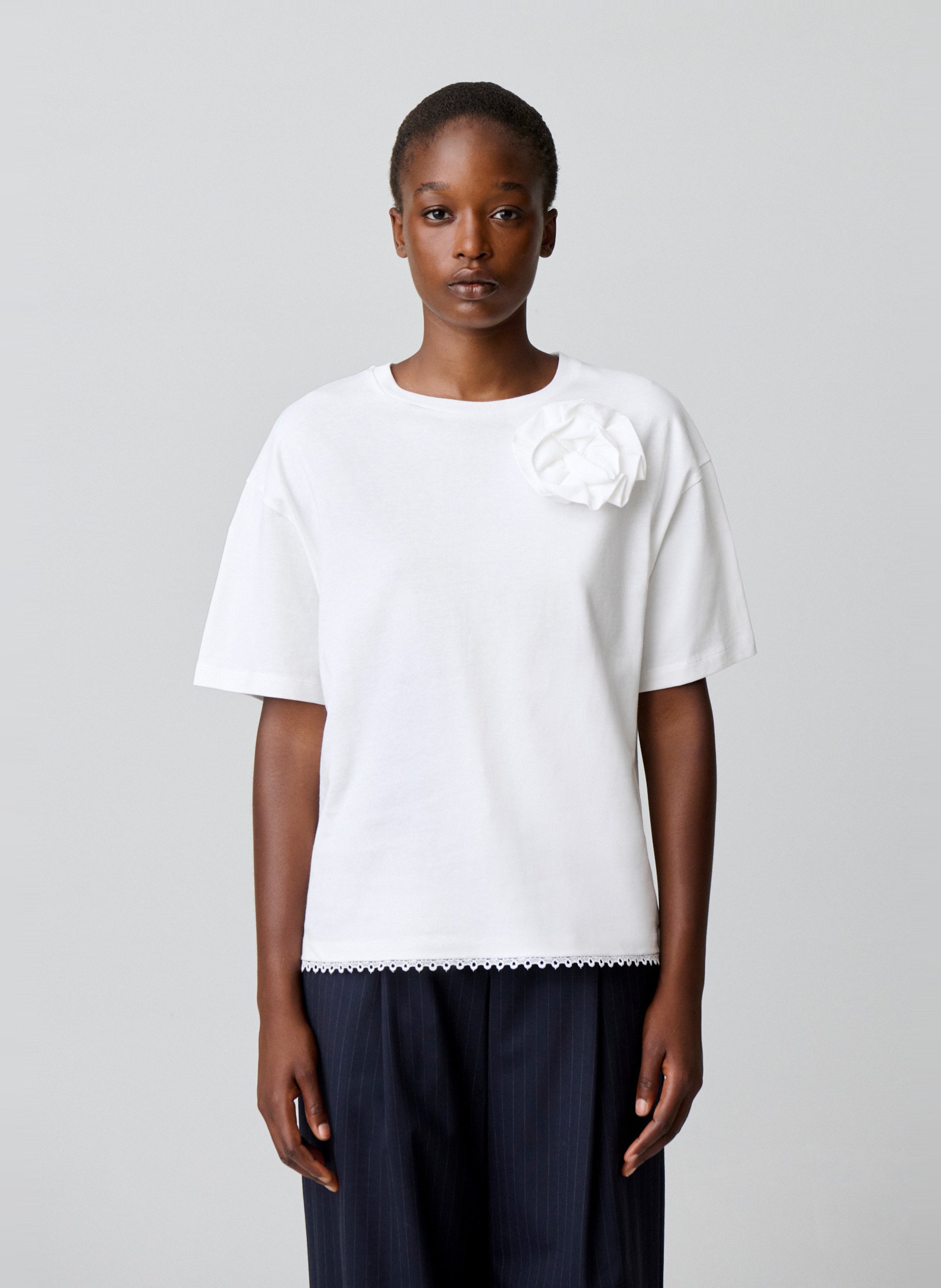 Tee-shirt oversize col rond en coton CLAUDIE PIERLOT