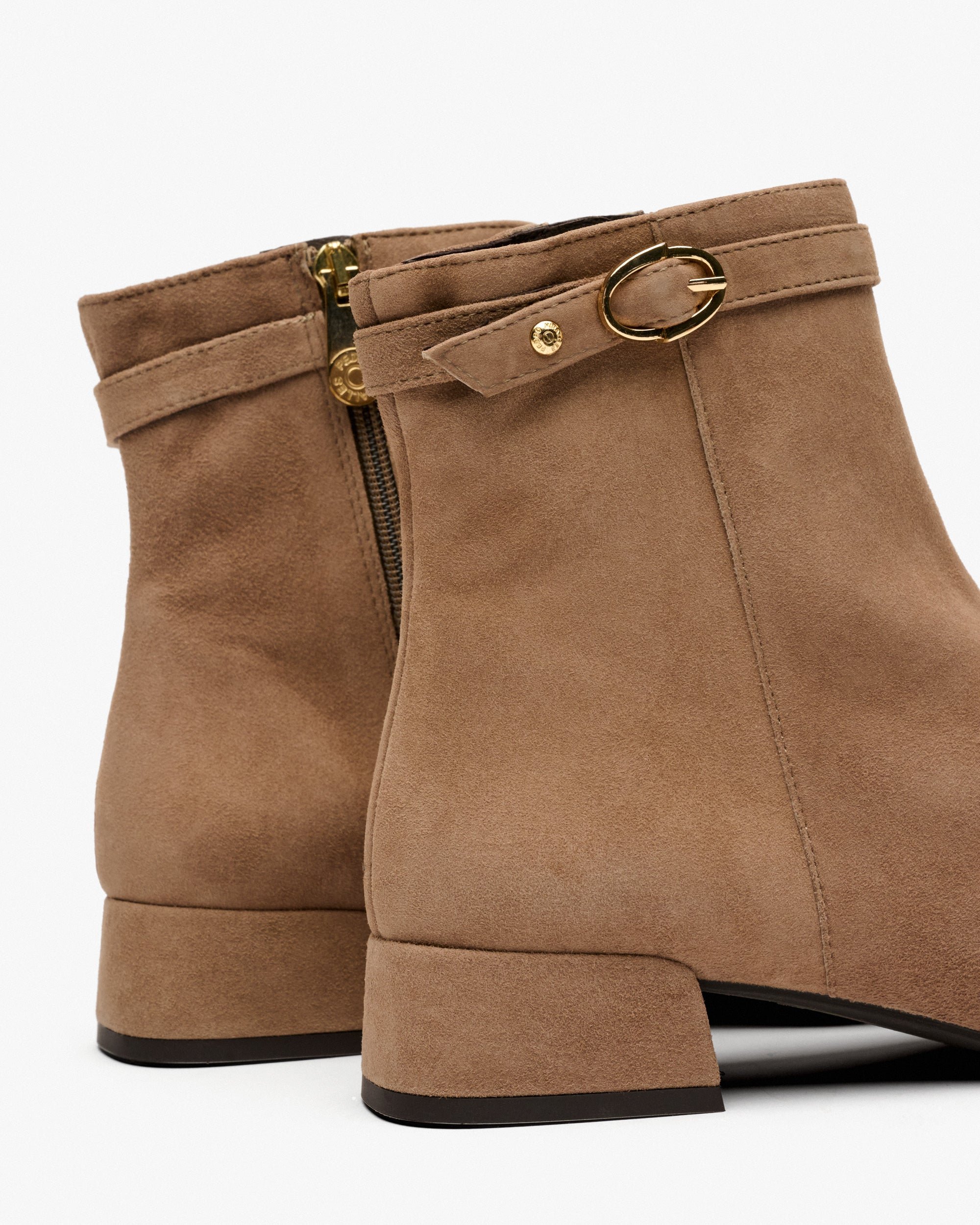 Grey suede ankle boots. PEDRO MIRALLES Grey
