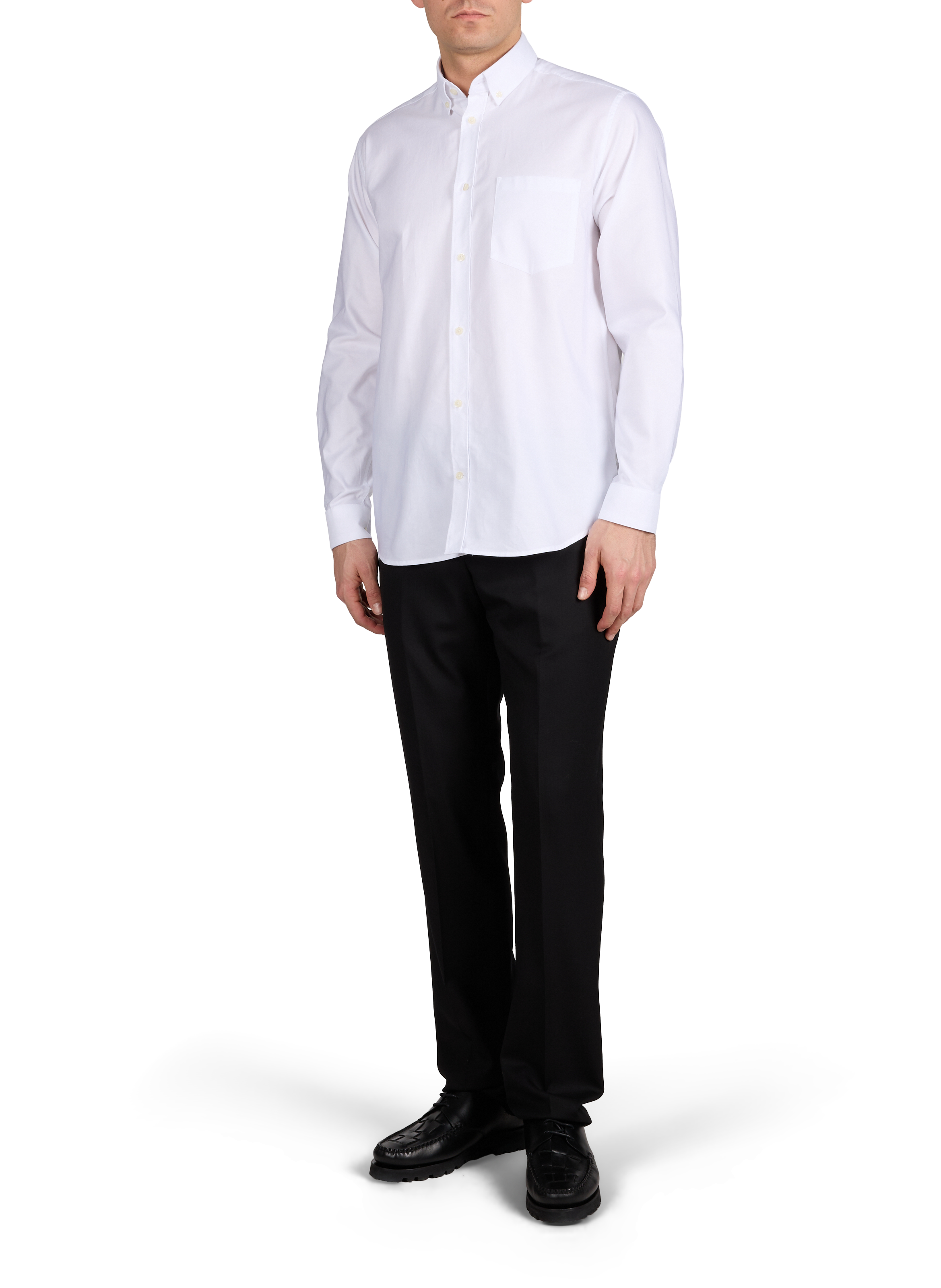 Hox-D straight-cut cotton shirt AU PRINTEMPS PARIS White