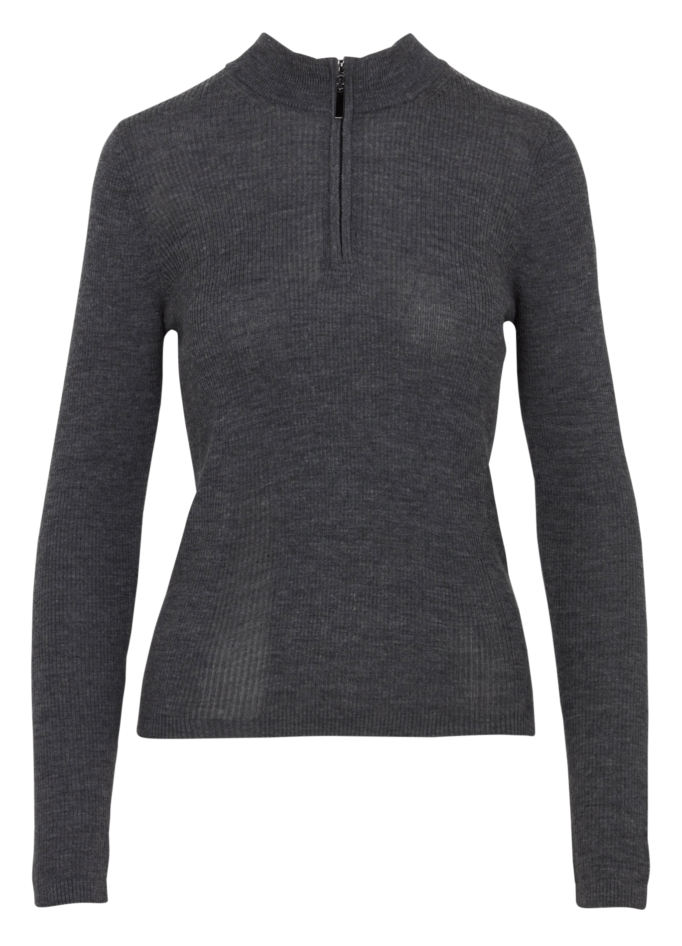 Gerade geschnittener Stehkragenpullover aus Wollmischung KOOKAI Grau