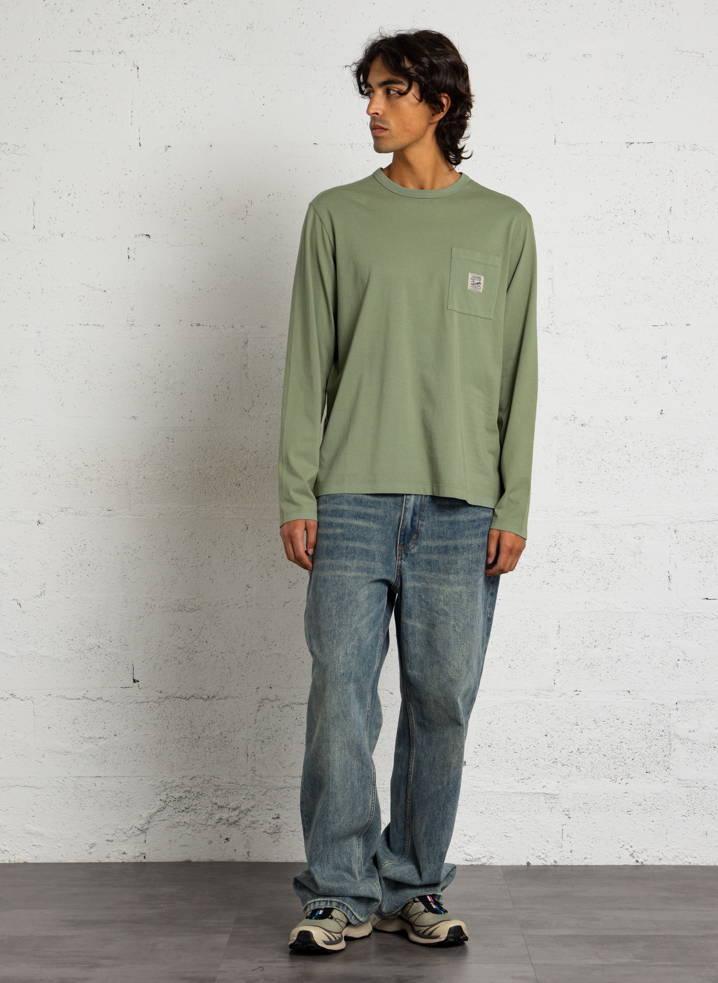 Gerade geschnittenes Rundhals-T-Shirt aus Baumwolle PEPE JEANS Grun