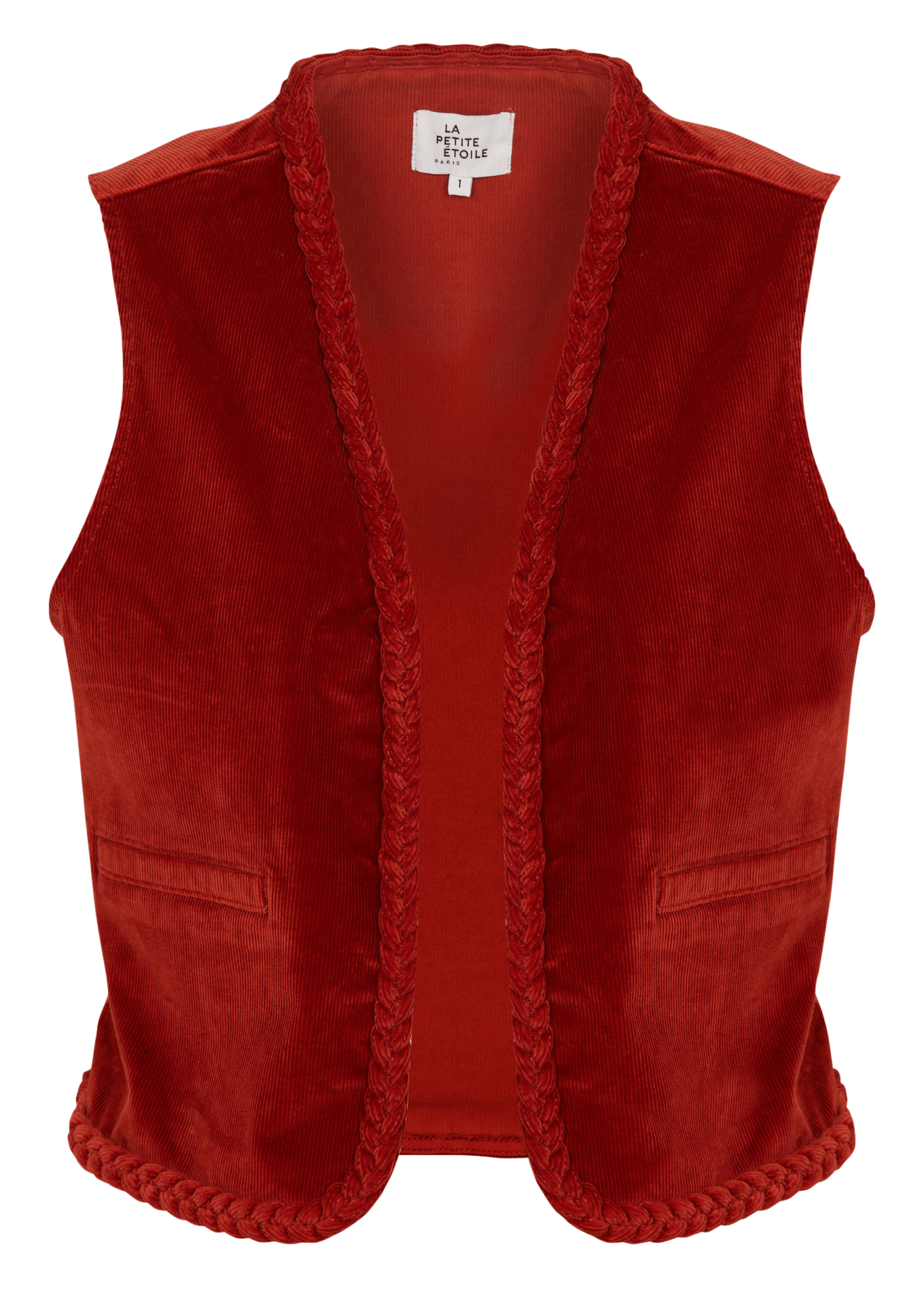 Sleeveless cotton-blend jacket LA PETITE ETOILE Orange