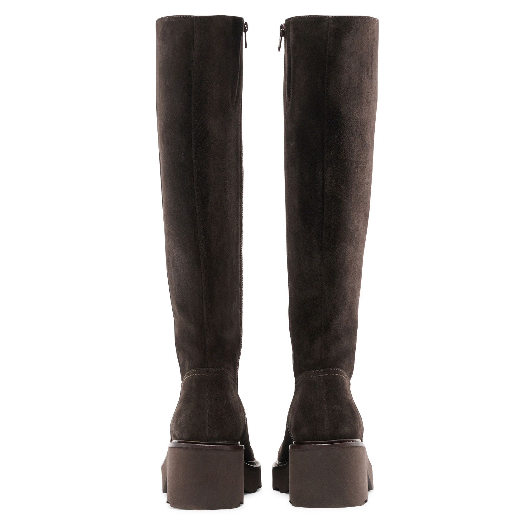 Bottes zippées en cuir suédé MELLOW YELLOW Marron