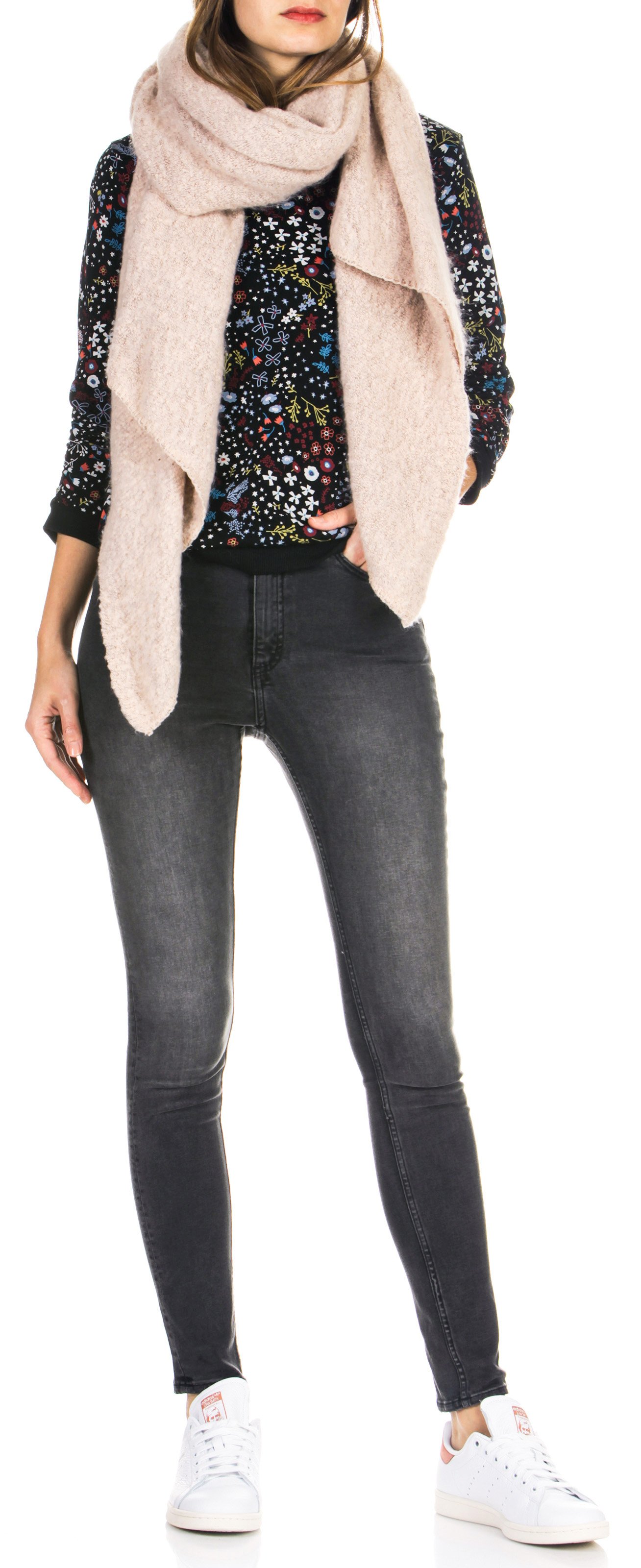 Chenille knit scarf PIECES