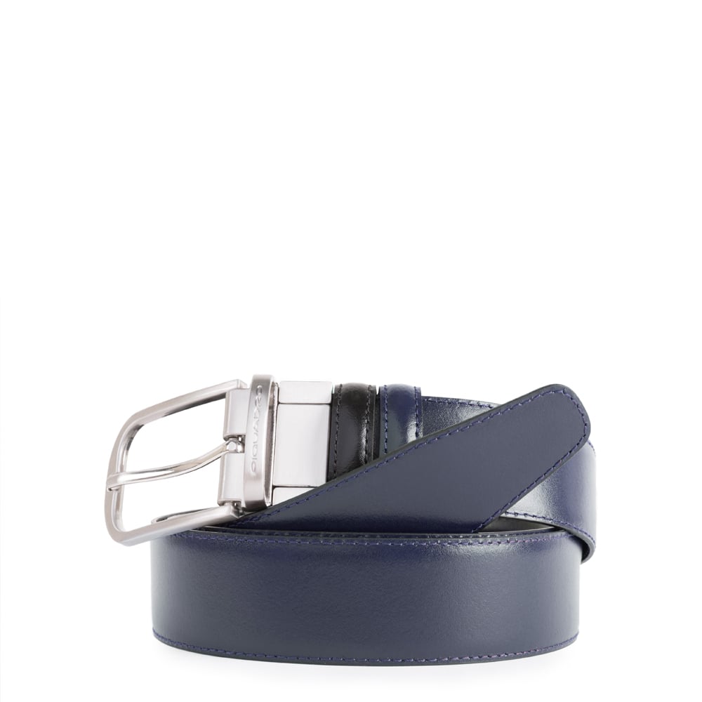 Men's reversible belt with buckle tang PIQUADRO Black