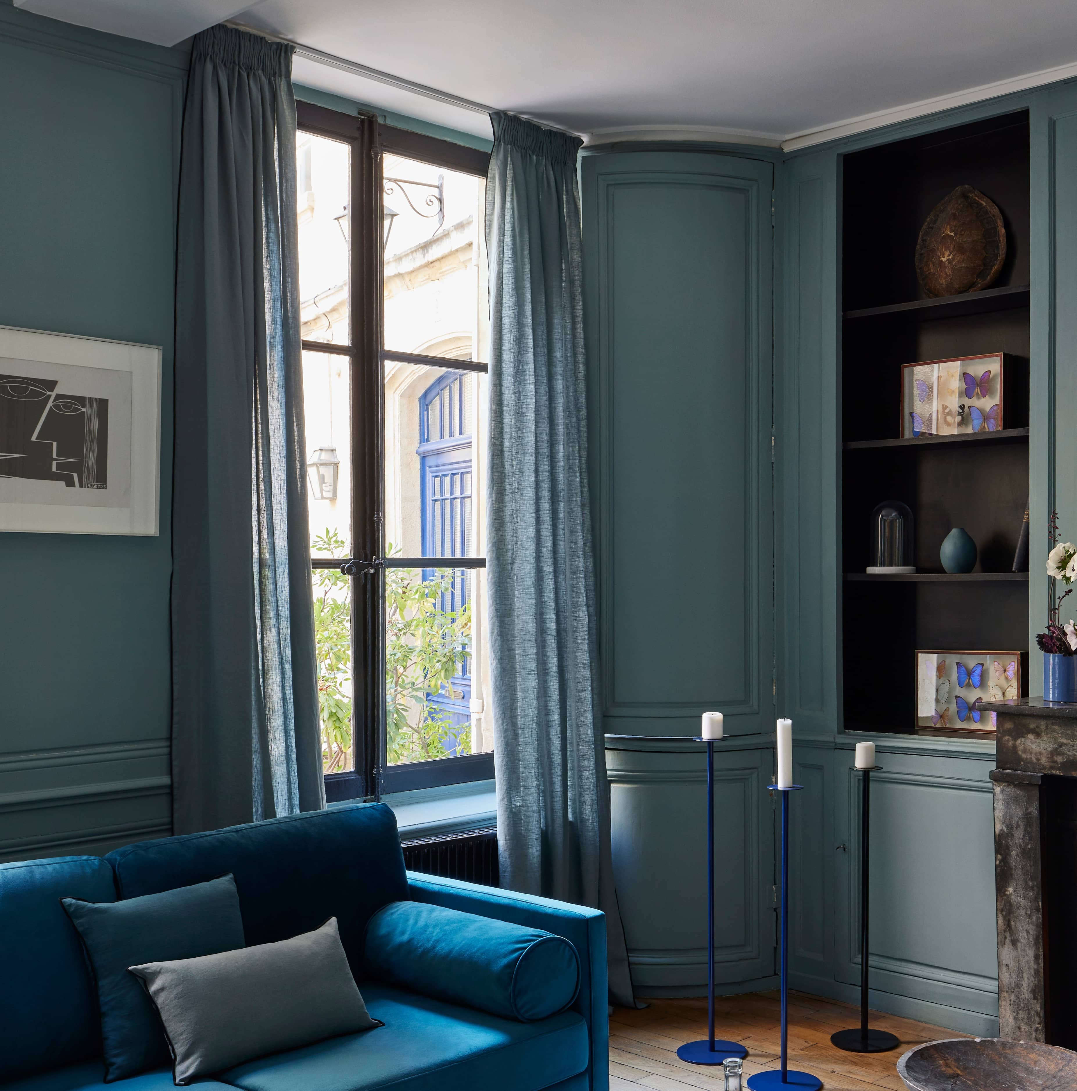 Curtain with gathering tape MADURA Green