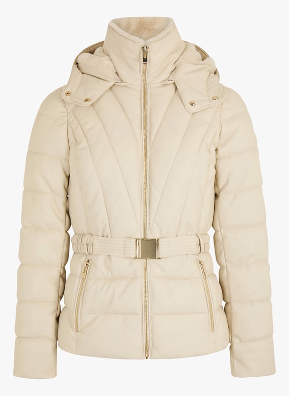 Doudoune a Capuche Cintree Guinee Ivoire Morgan Femme 98697 203 IVOIRE Place des Tendances