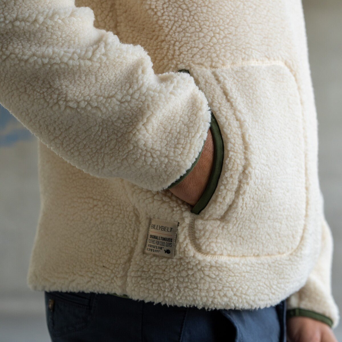 Sherpa zip-up pullover BILLYBELT Beige