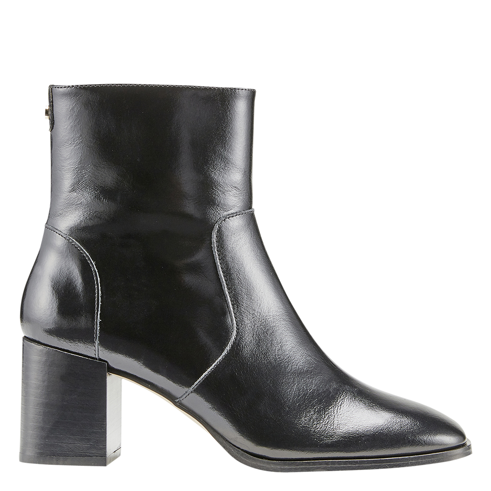 Bianca leather ankle boots COSMOPARIS Black