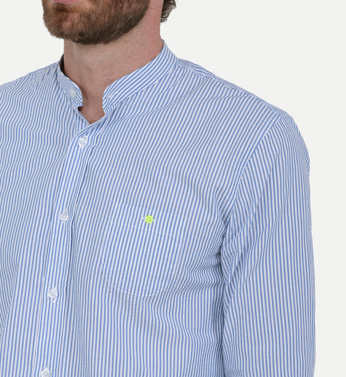 Cotton seersucker shirt GILI'S Blue