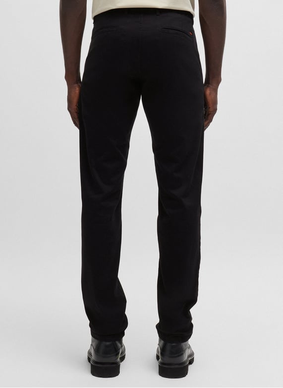 Stretch cotton chinos | Black by BOSS Stretch cotton chinos Black