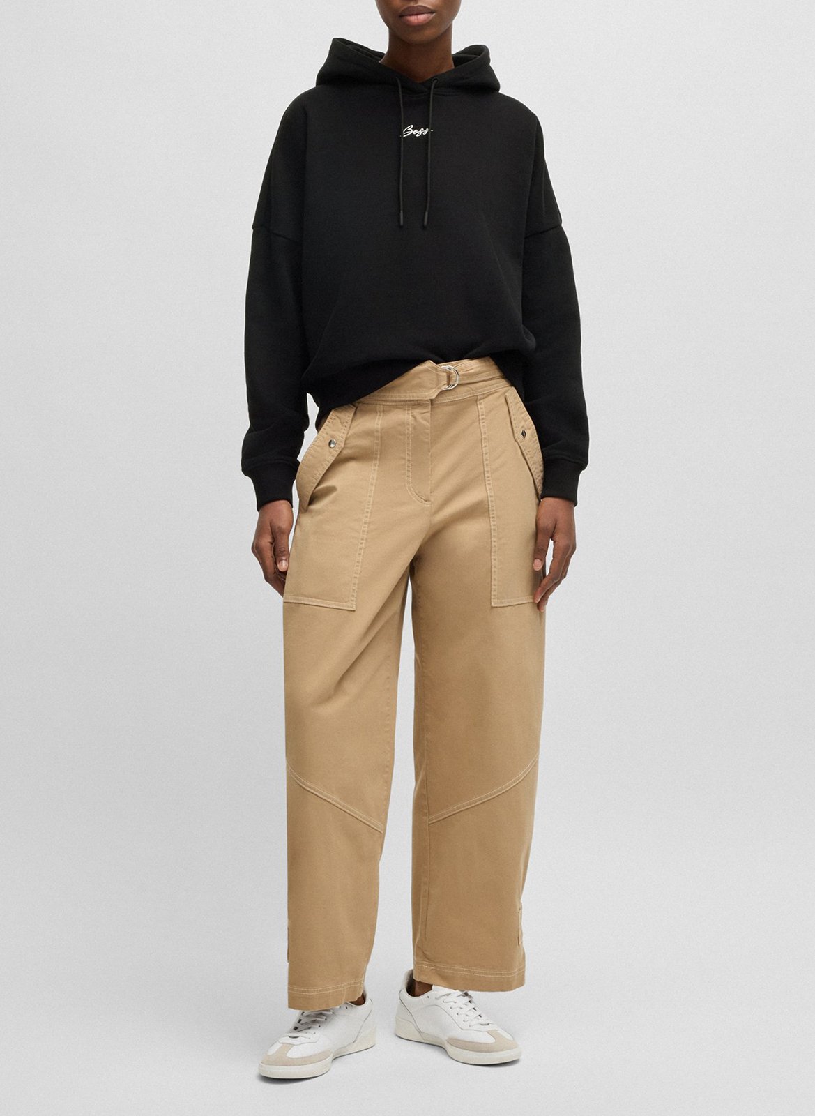 Sweat à capuche BOSS Noir