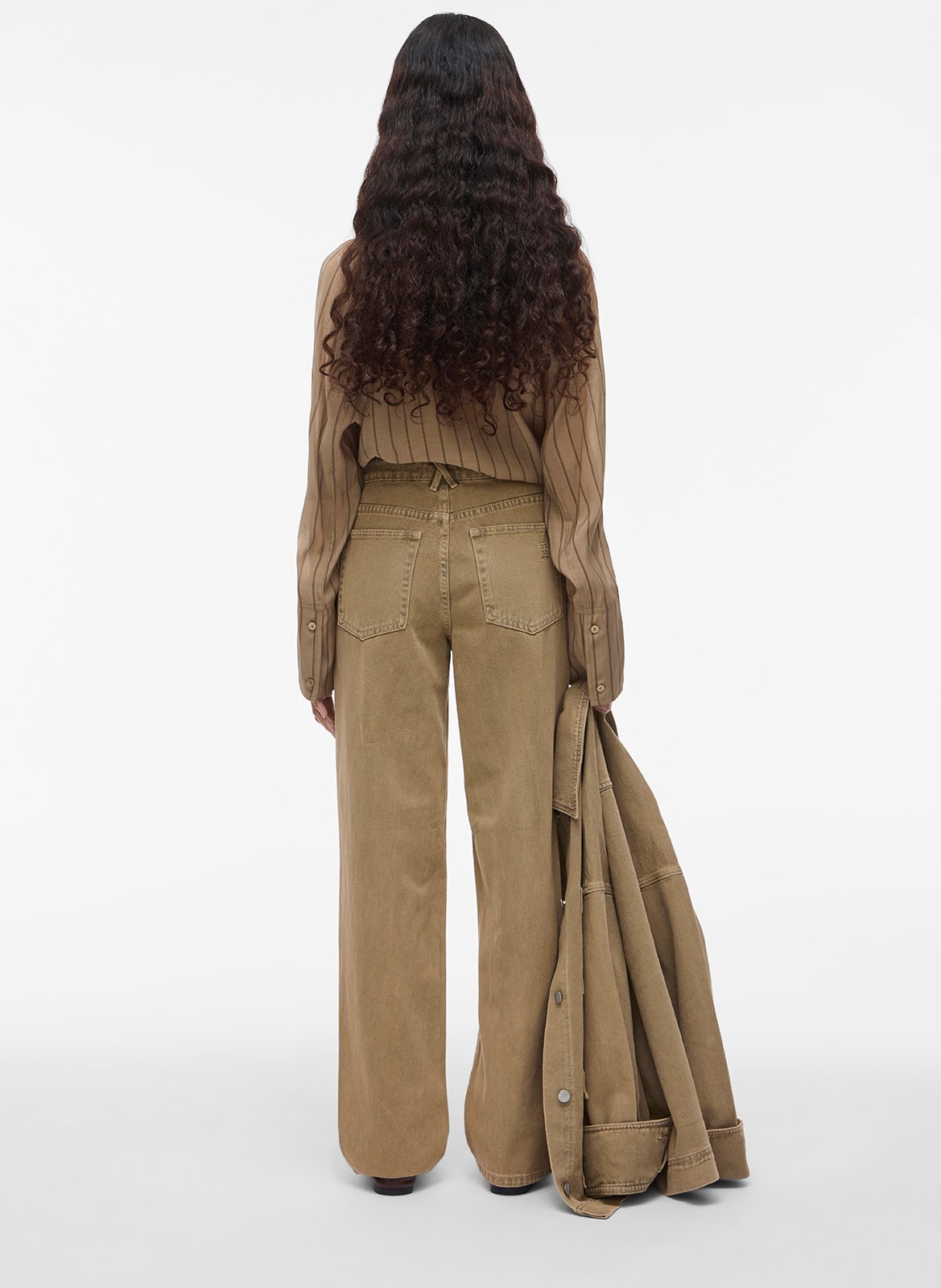 Jean droit en coton ROUGE EDIT Marron