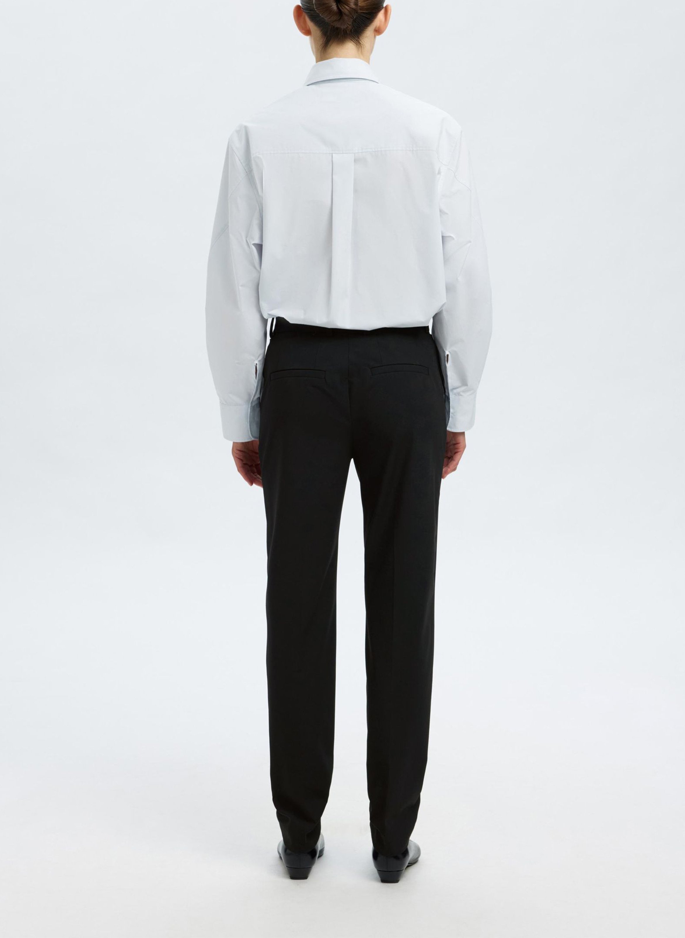 Pantalon droit à pinces SELECTED Noir