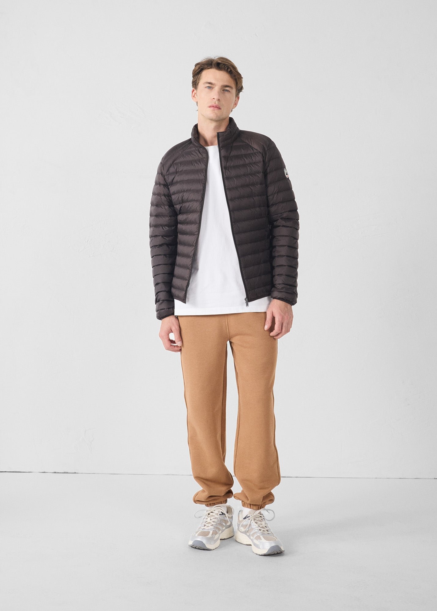 Light black matte puffer jacket JOTT Brown