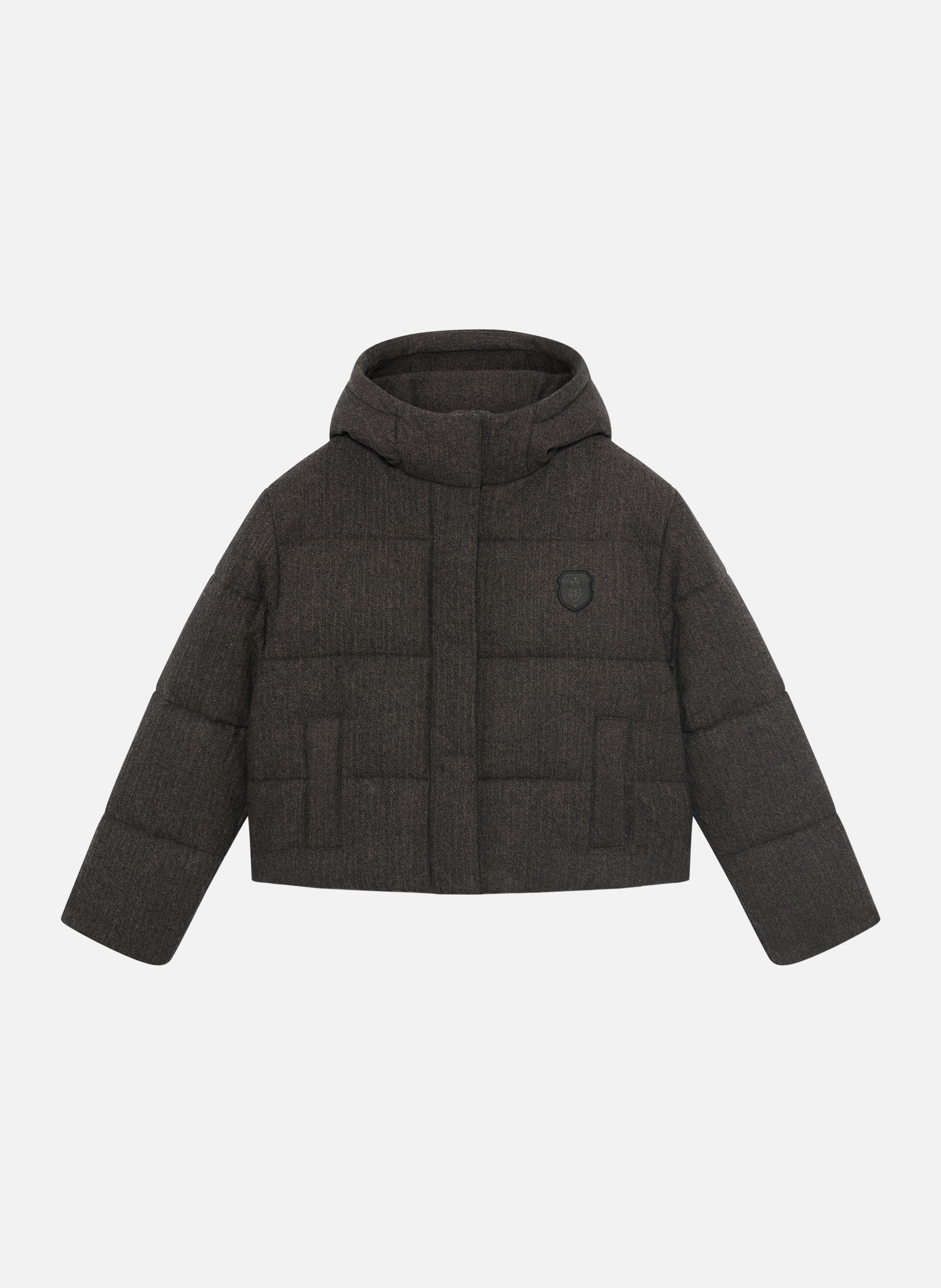 Short wool puffer jacket THE KOOPLES Grey