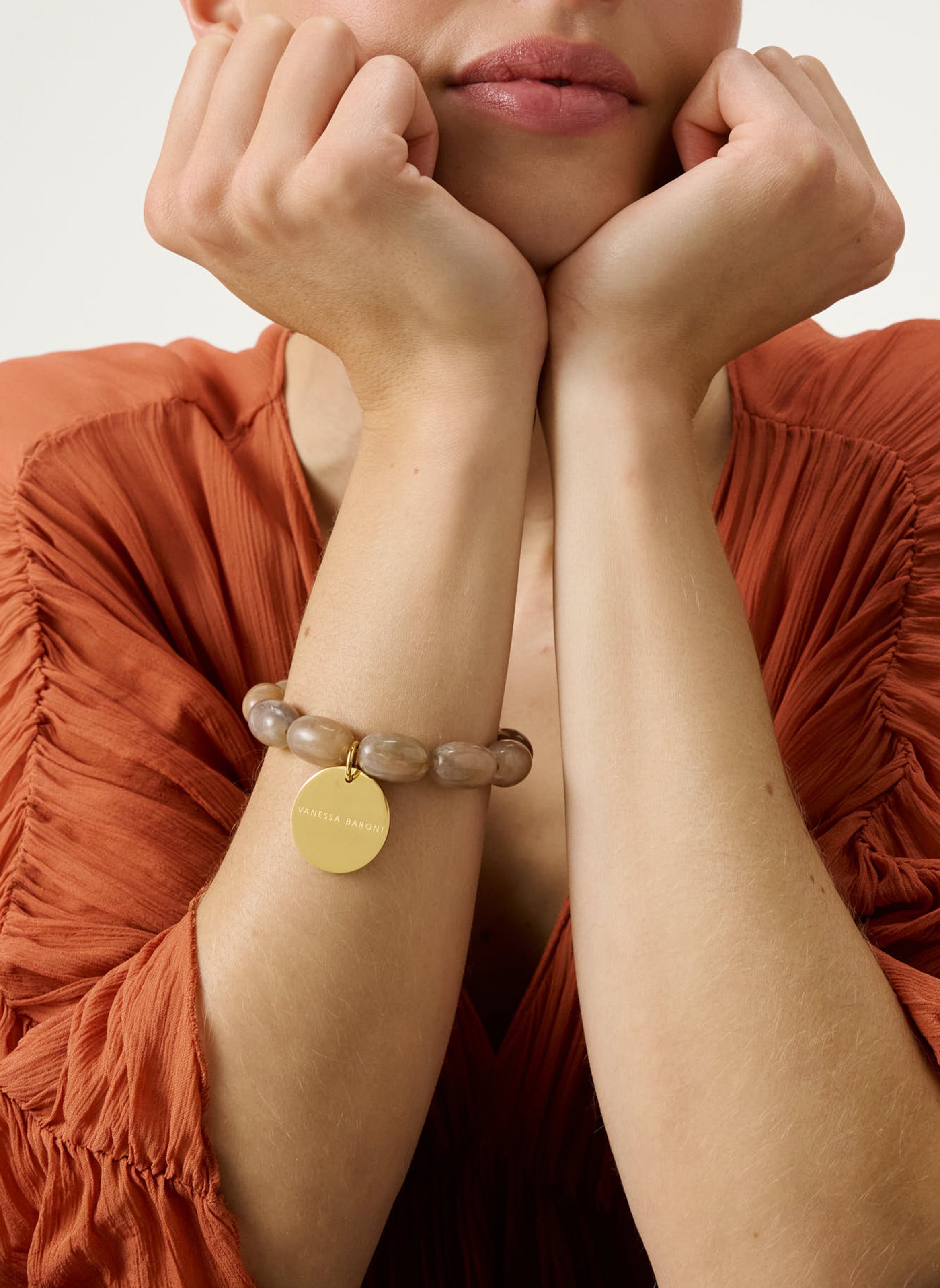 Armband aus Marmorperlen VANESSA BARONI Rot