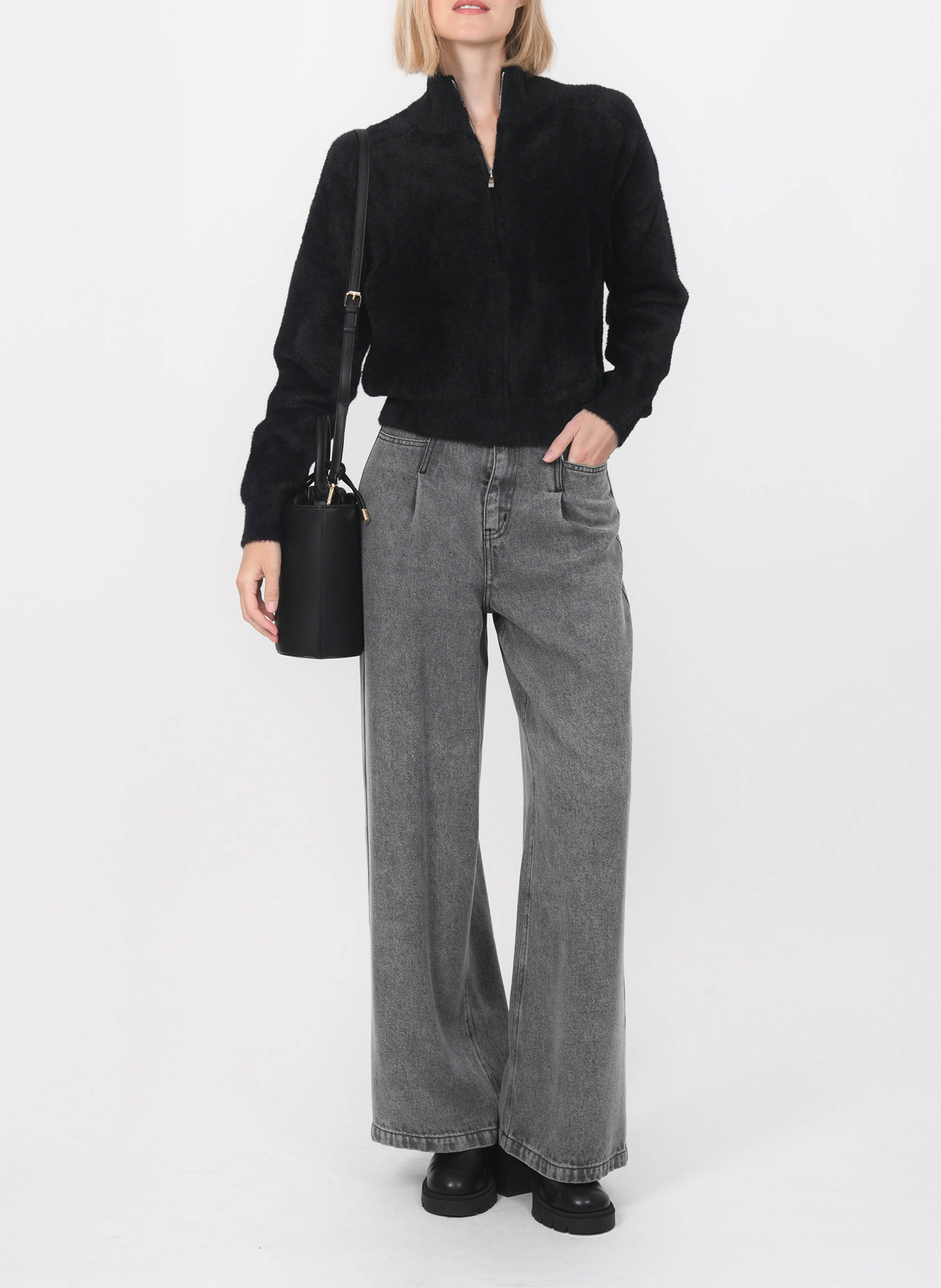 Gilet ample col montant KOOKAI Noir