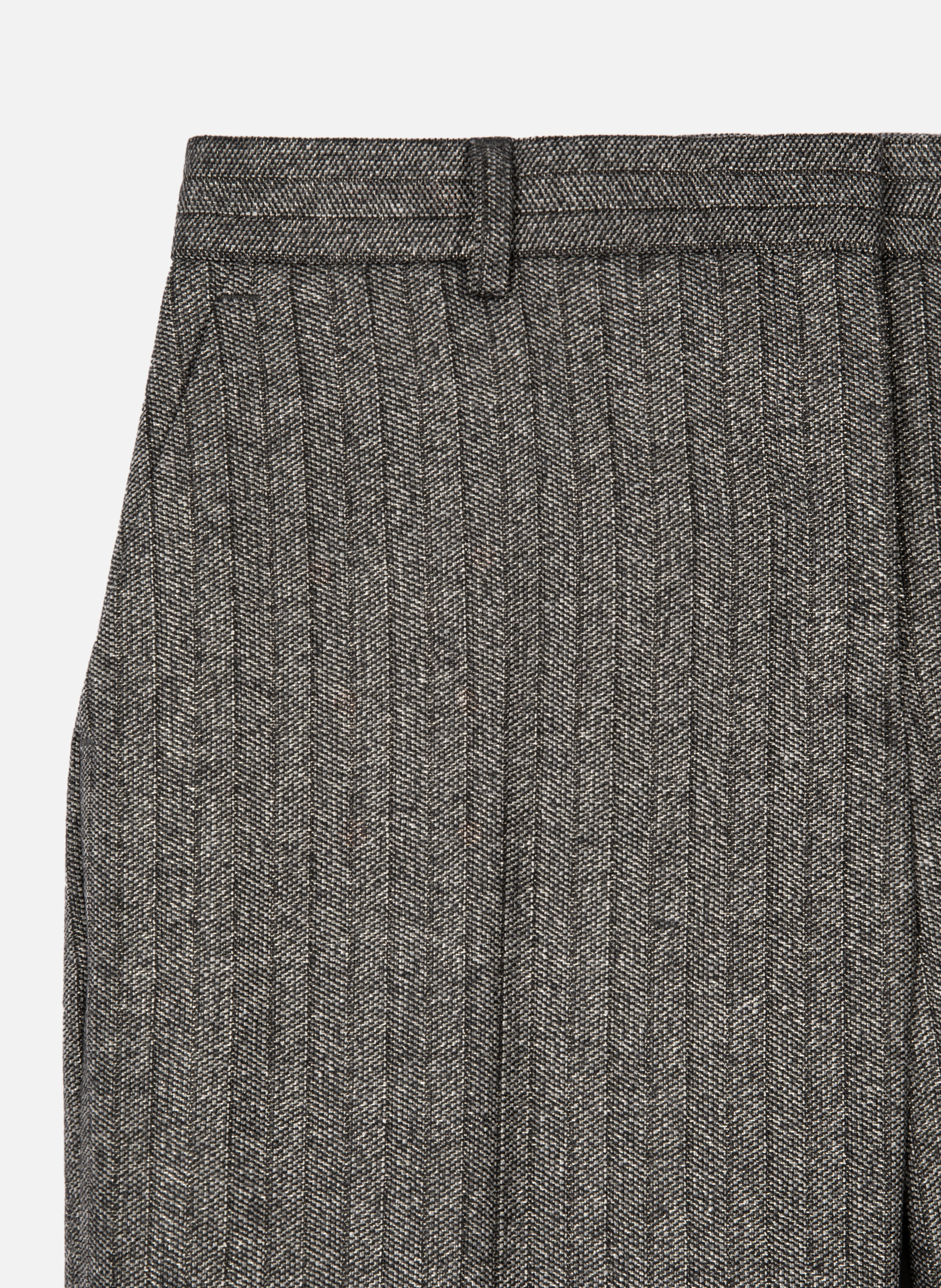 Pantalon tailleur droit à chevrons lurex THE KOOPLES Noir