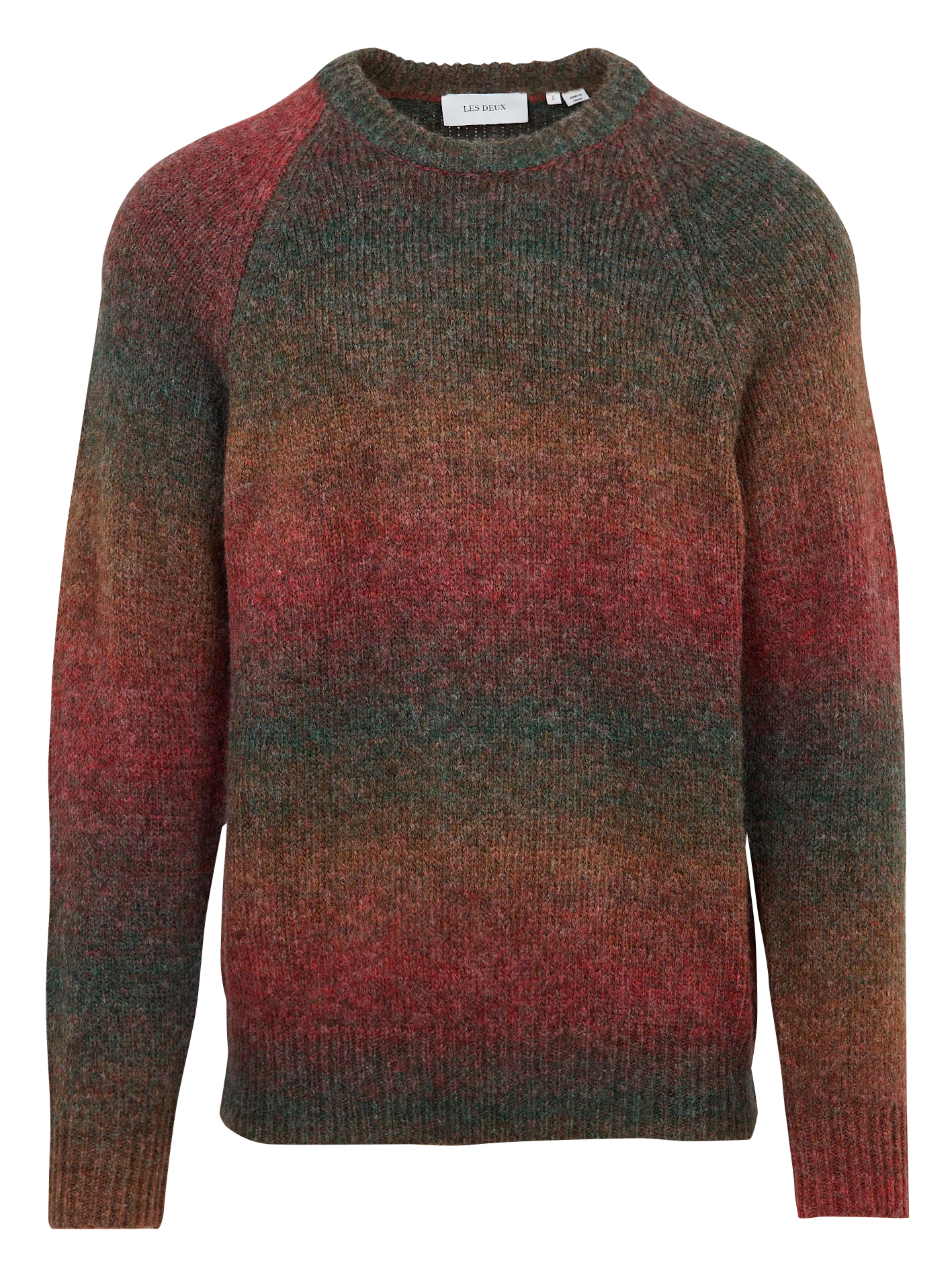 Pull droit col rond en jacquard LES DEUX Multicolore