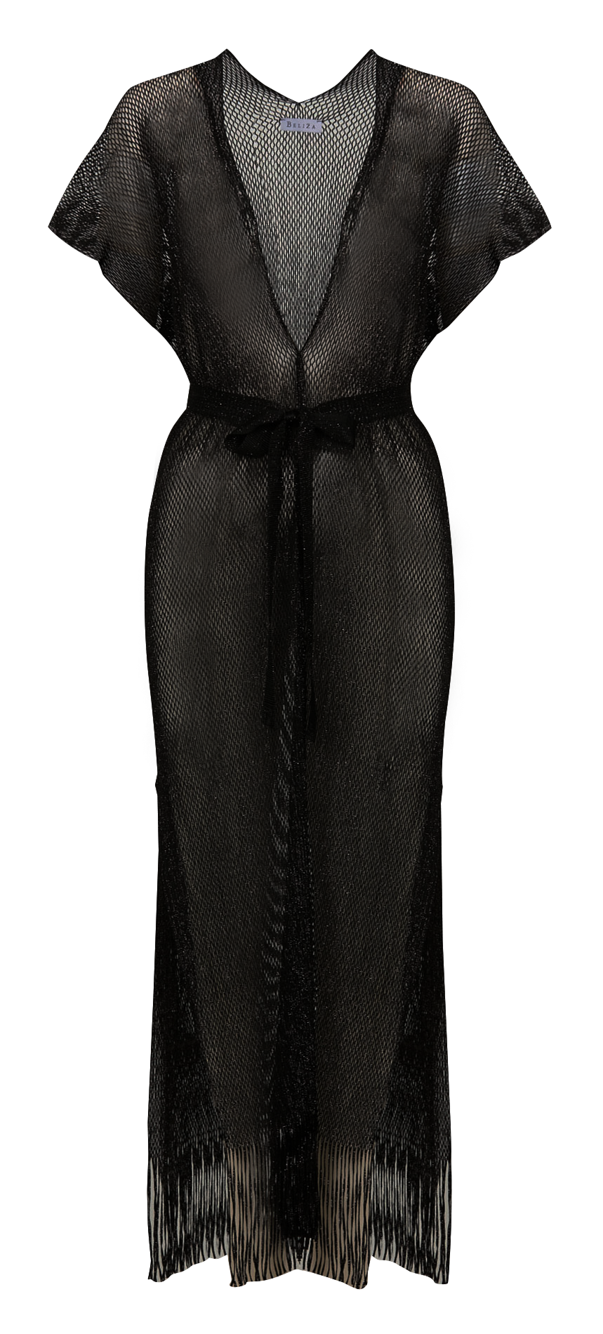 Strand kimono met pailletten BELIZA Zwart