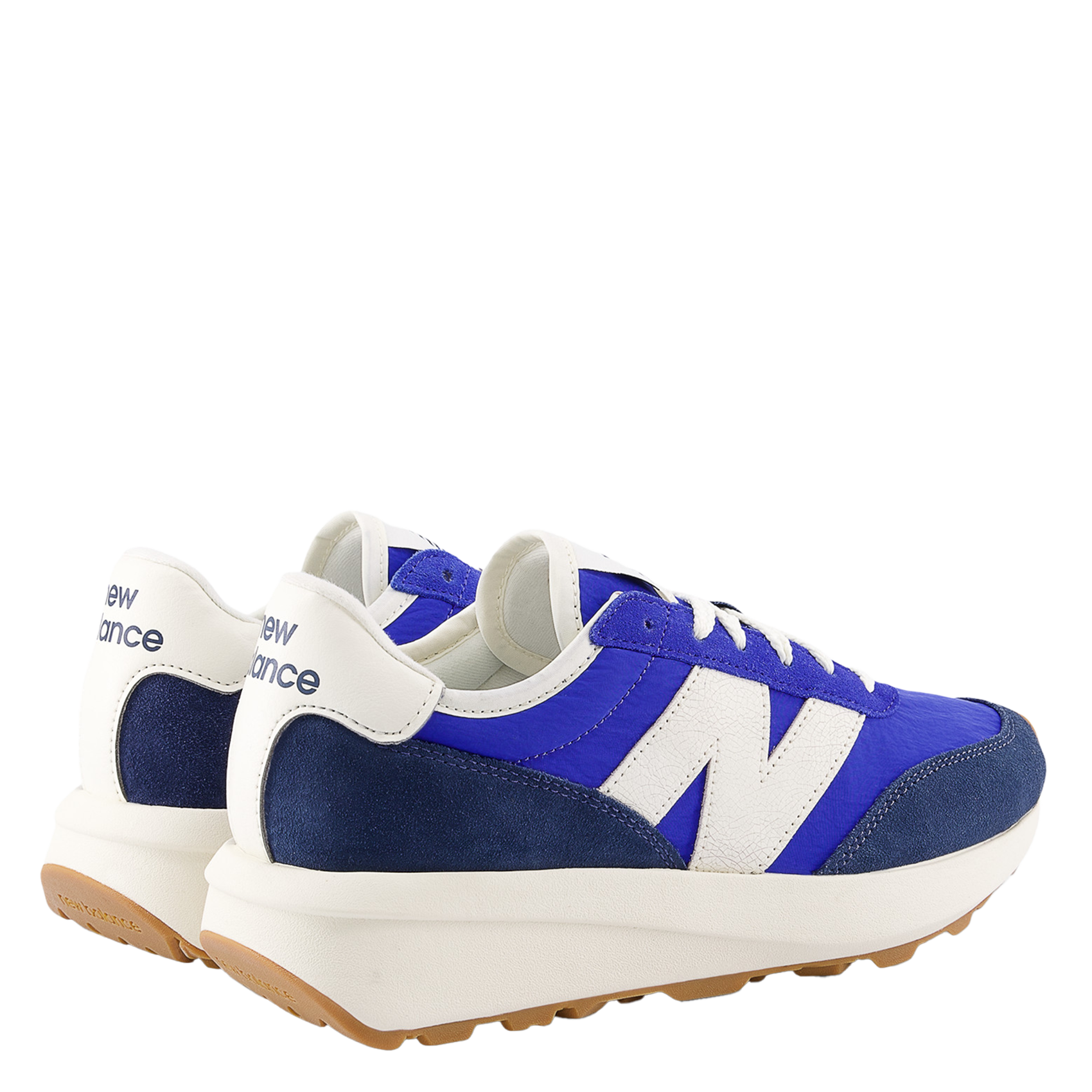 Low-top leather mix sneakers NEW BALANCE Blue