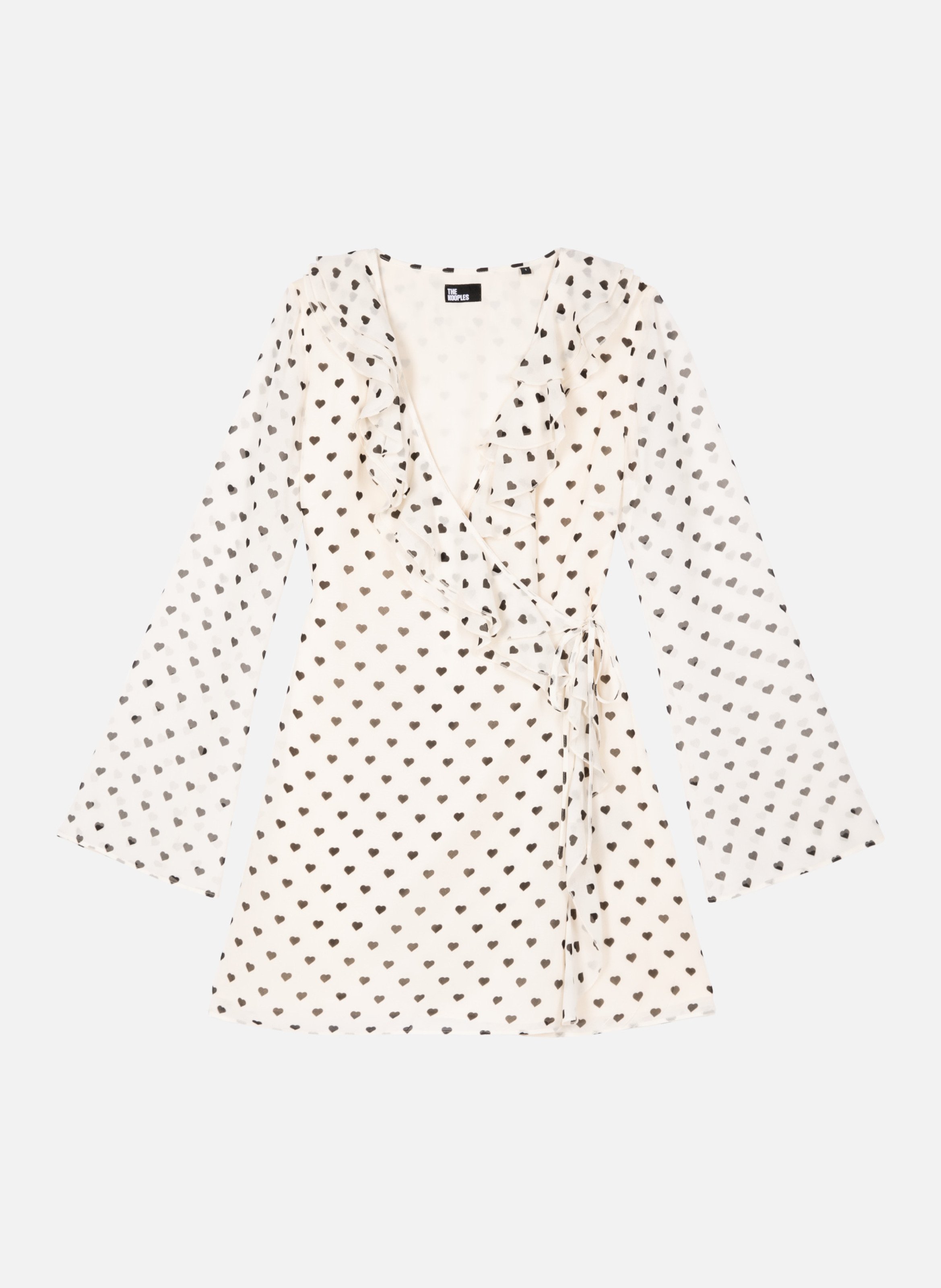 Short wrap dress with heart print THE KOOPLES White