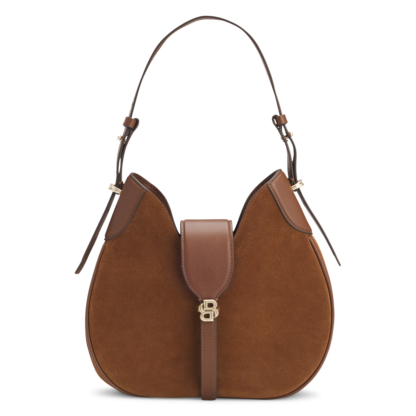 A-line leather skirt BOSS Brown