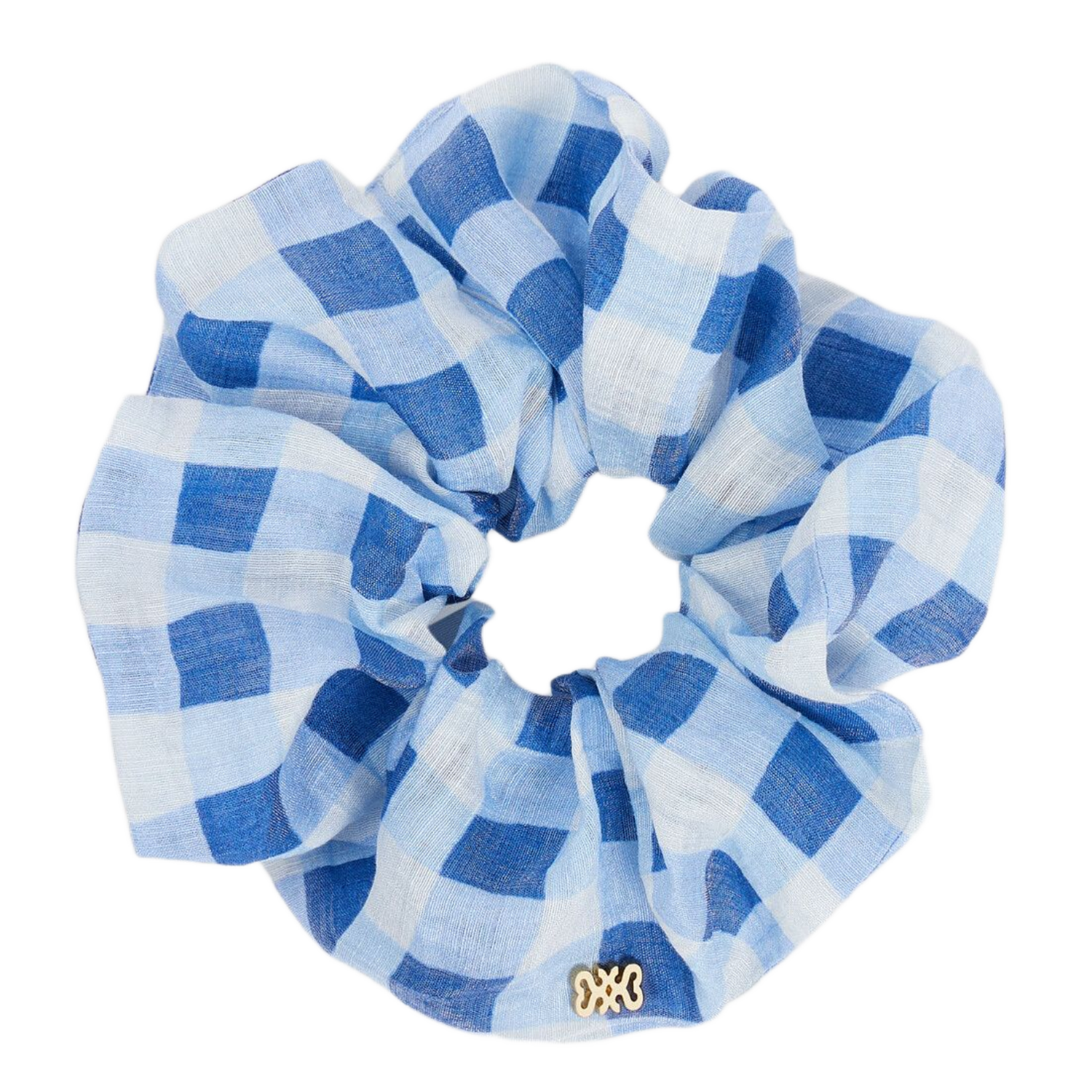 Mixed linen scrunchie SANDRO Blue