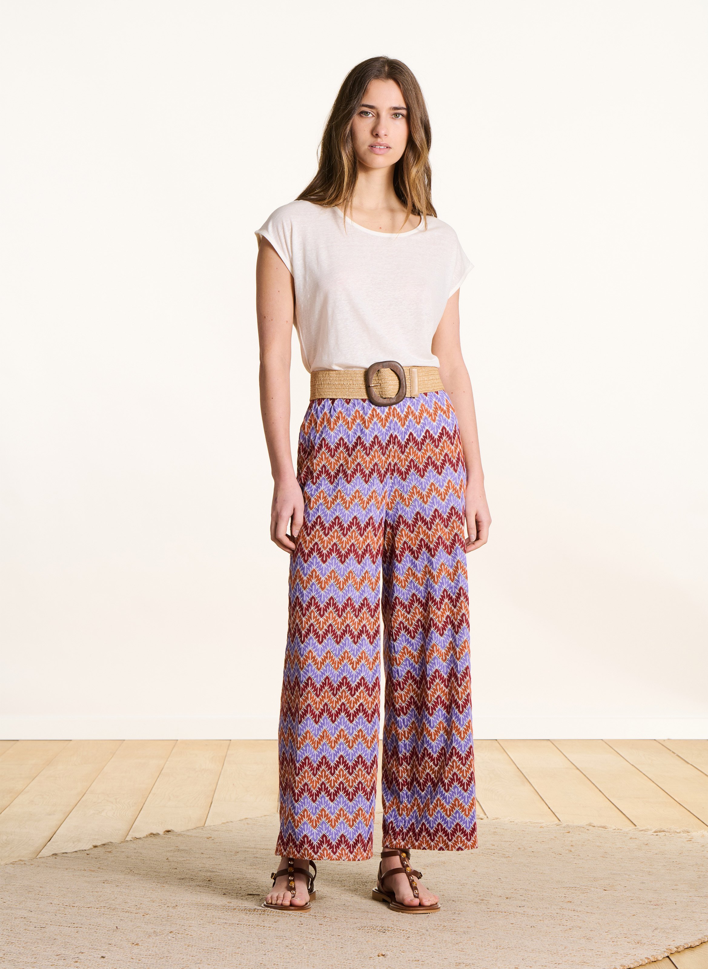 Tee-shirt oversize col rond LA FEE MARABOUTEE Blanc